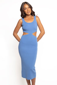 Petal and Pup USA DRESSES Abella Midi Dress - Blue