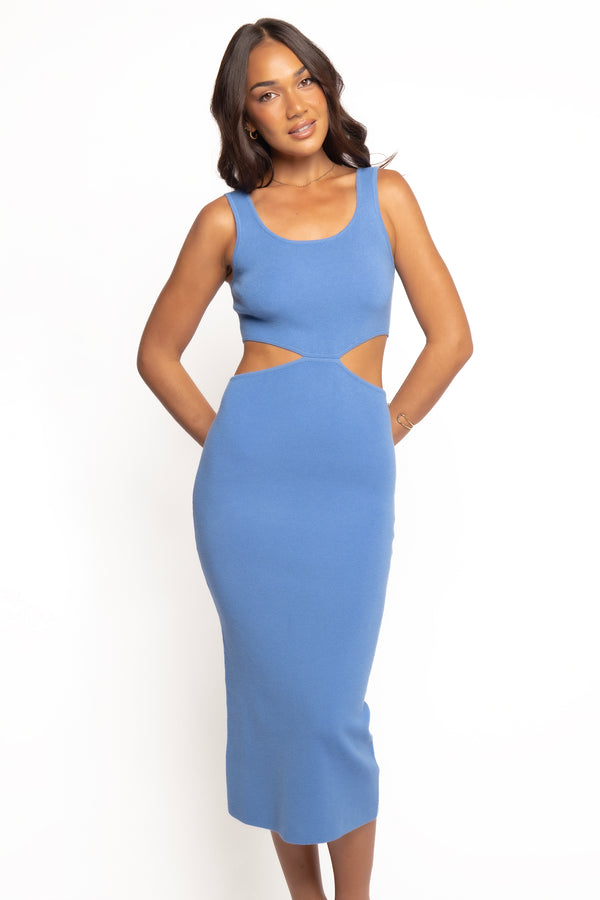 Petal and Pup USA DRESSES Abella Midi Dress - Blue
