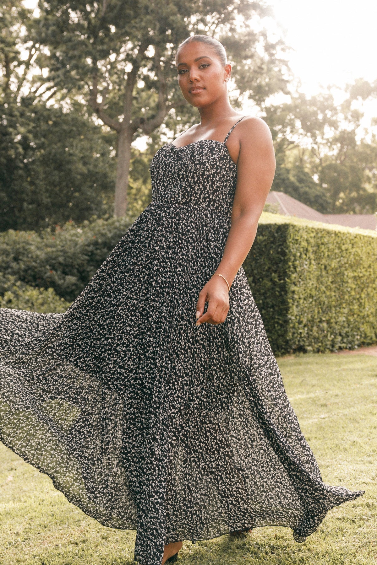 jersey maxi dress with sleeves Los Angeles Apparel