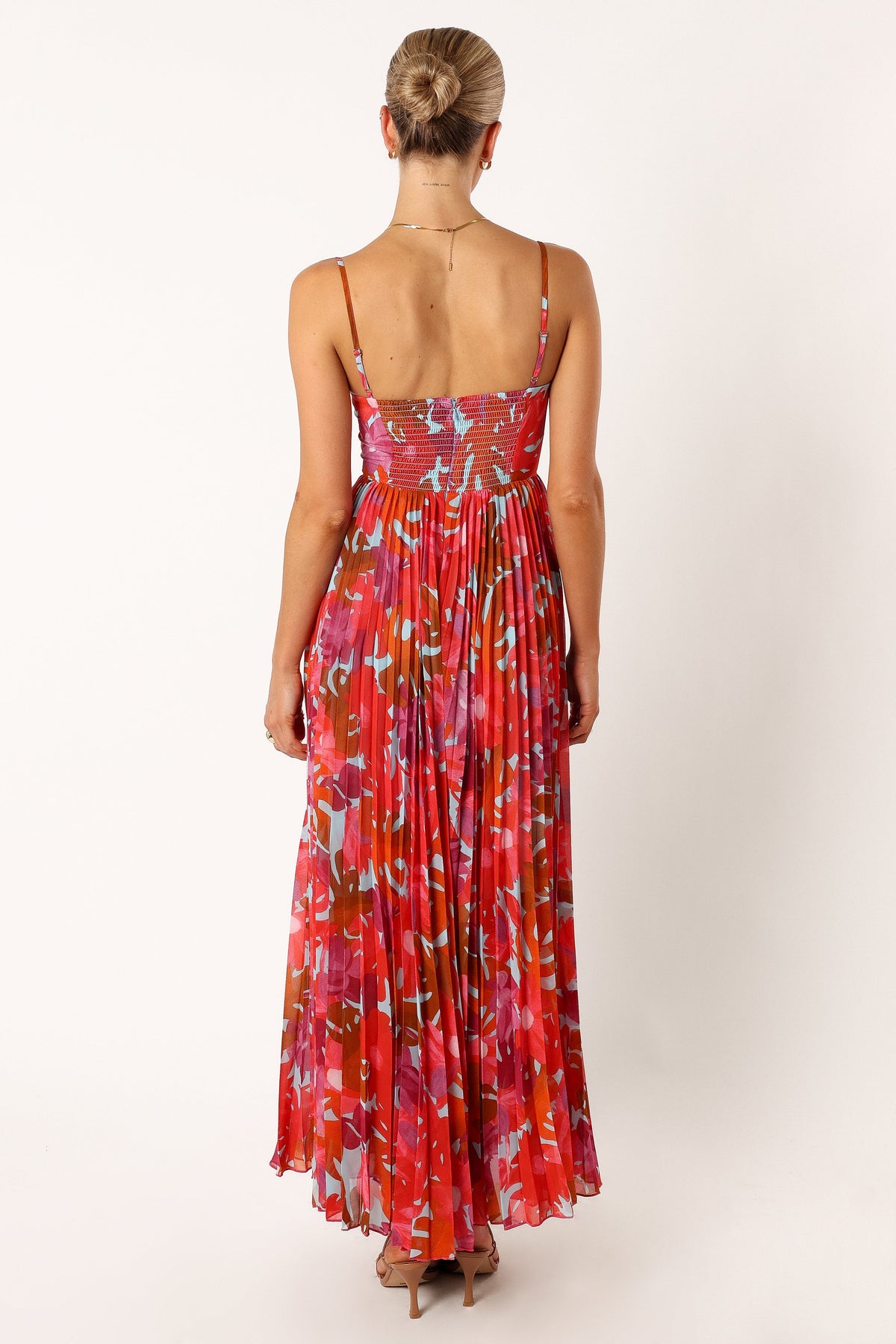 achanti pleated maxi dress pink azalea Petal and Pup Womens Achanti Pleated Maxi Dress