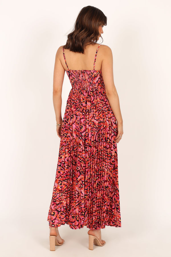 Petal and Pup USA DRESSES Achanti Pleated Maxi Dress - Pink Multi