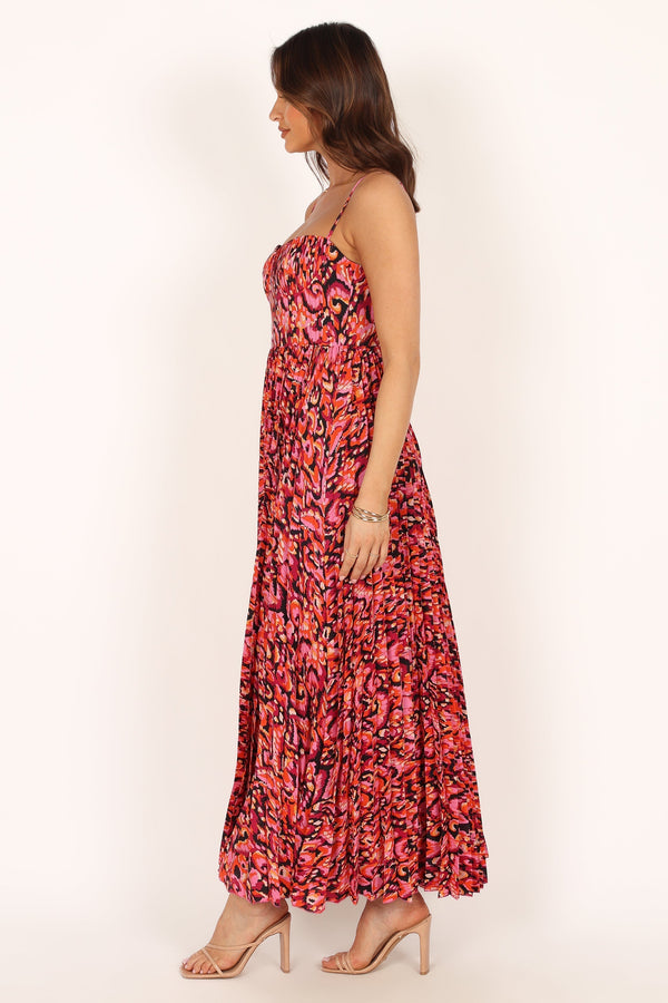 Petal and Pup USA DRESSES Achanti Pleated Maxi Dress - Pink Multi