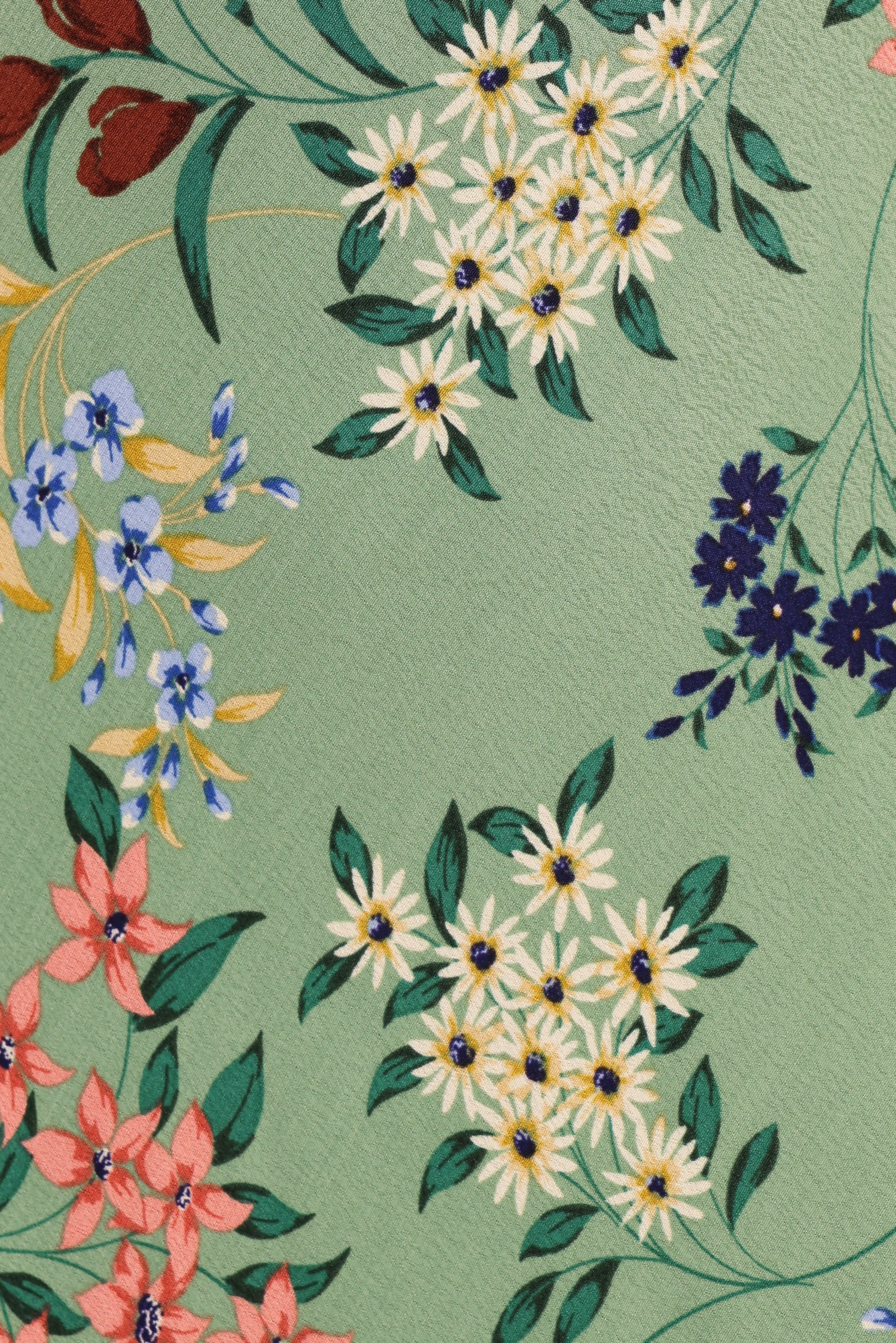 Petal and Pup USA DRESSES Acilia Midi Dress - Sage Floral