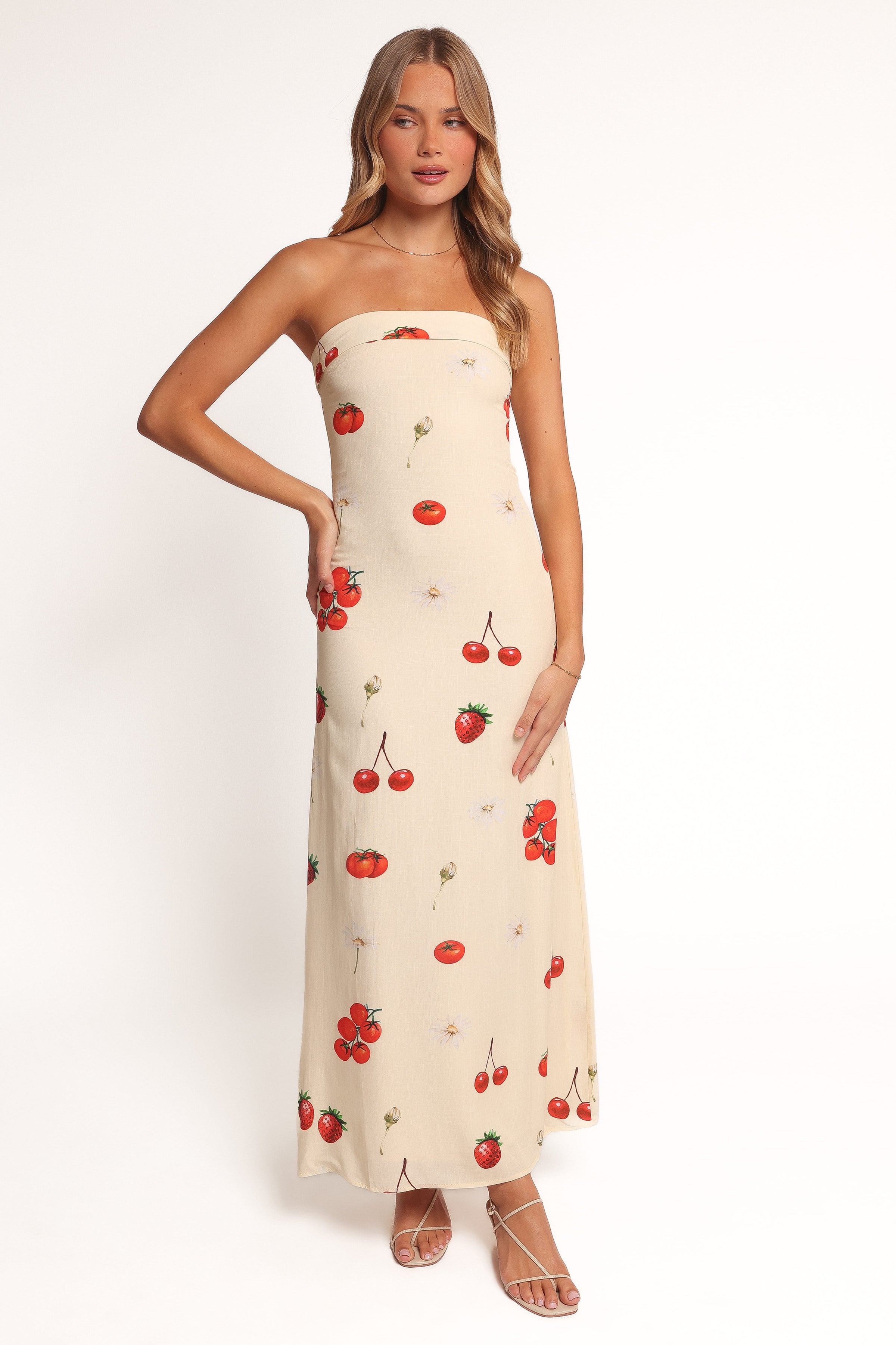 Adela Maxi Dress - Tomato Print Adela Maxi Dress - Tomato Print