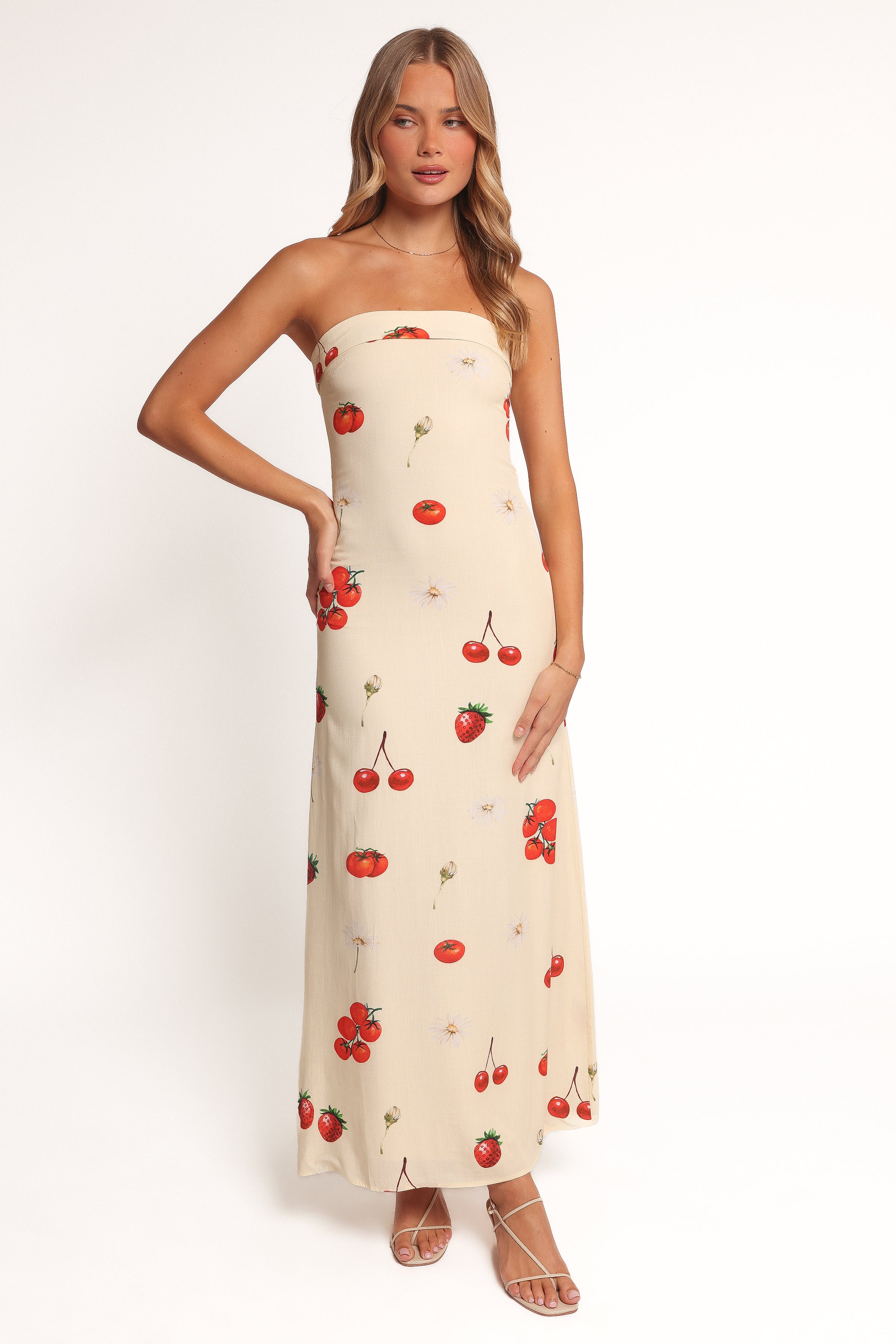 Petal and Pup USA DRESSES Adela Maxi Dress - Tomato Print