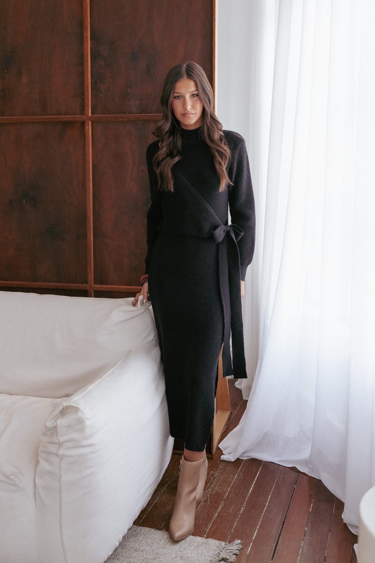 area dress black Aerin Knit NYLAH WIDE CALF COWGIRL prom dresses under £150 Areas shift dress showcases Color:Mauve