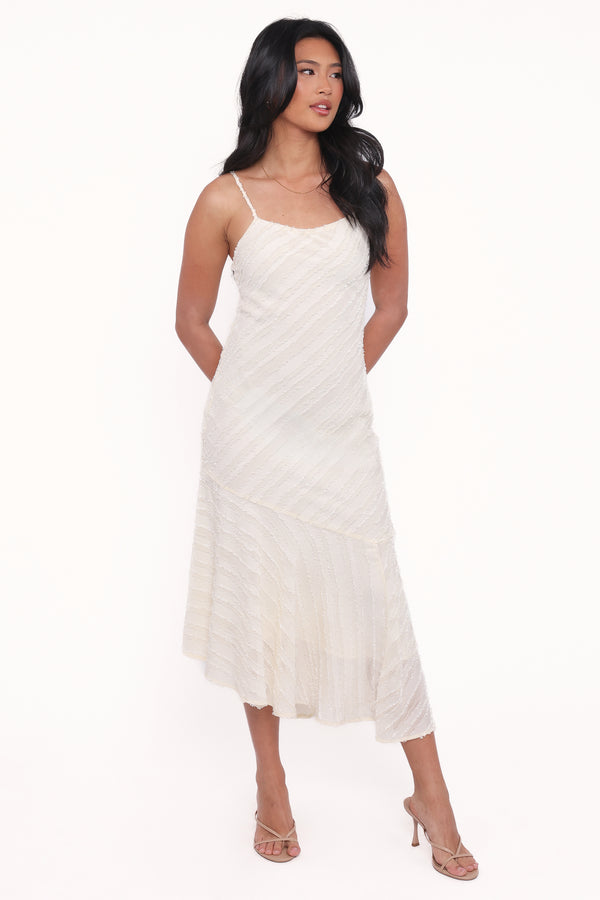 Petal and Pup USA DRESSES Aileen Midi Dress - Cream