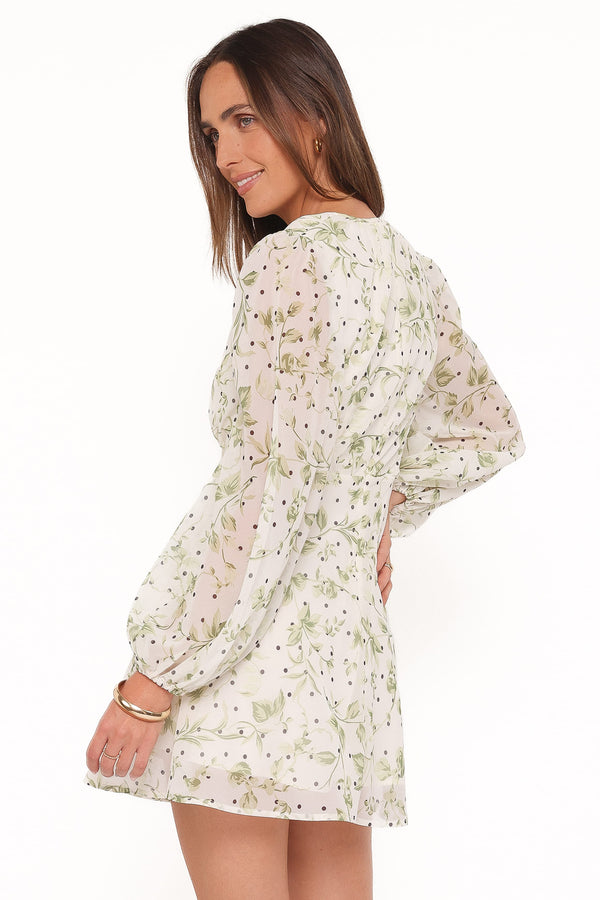 Petal and Pup USA DRESSES Aimee Mini Dress - Green Leaf