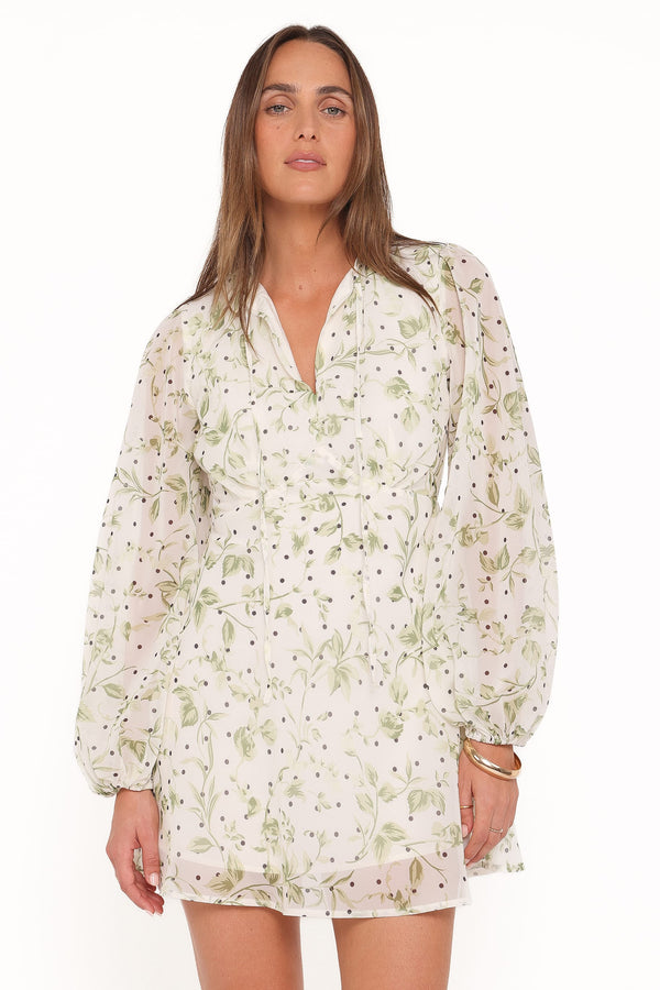 Petal and Pup USA DRESSES Aimee Mini Dress - Green Leaf