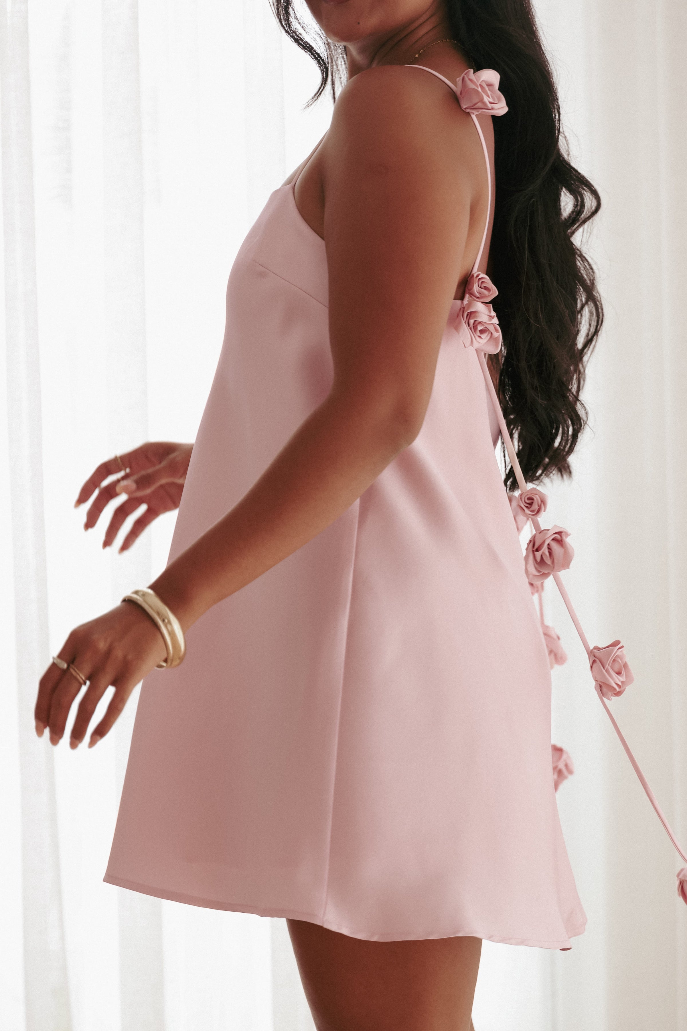 mini pink slip dress Airlie Mini Dress - Baby Pink