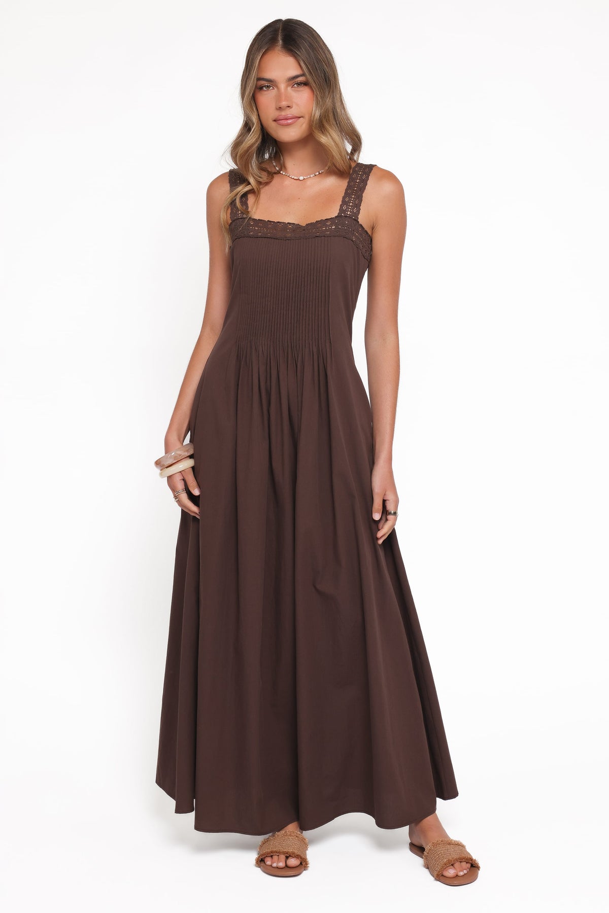 all dressed uptown brown paparazzi Alandra Maxi Dress - Brown