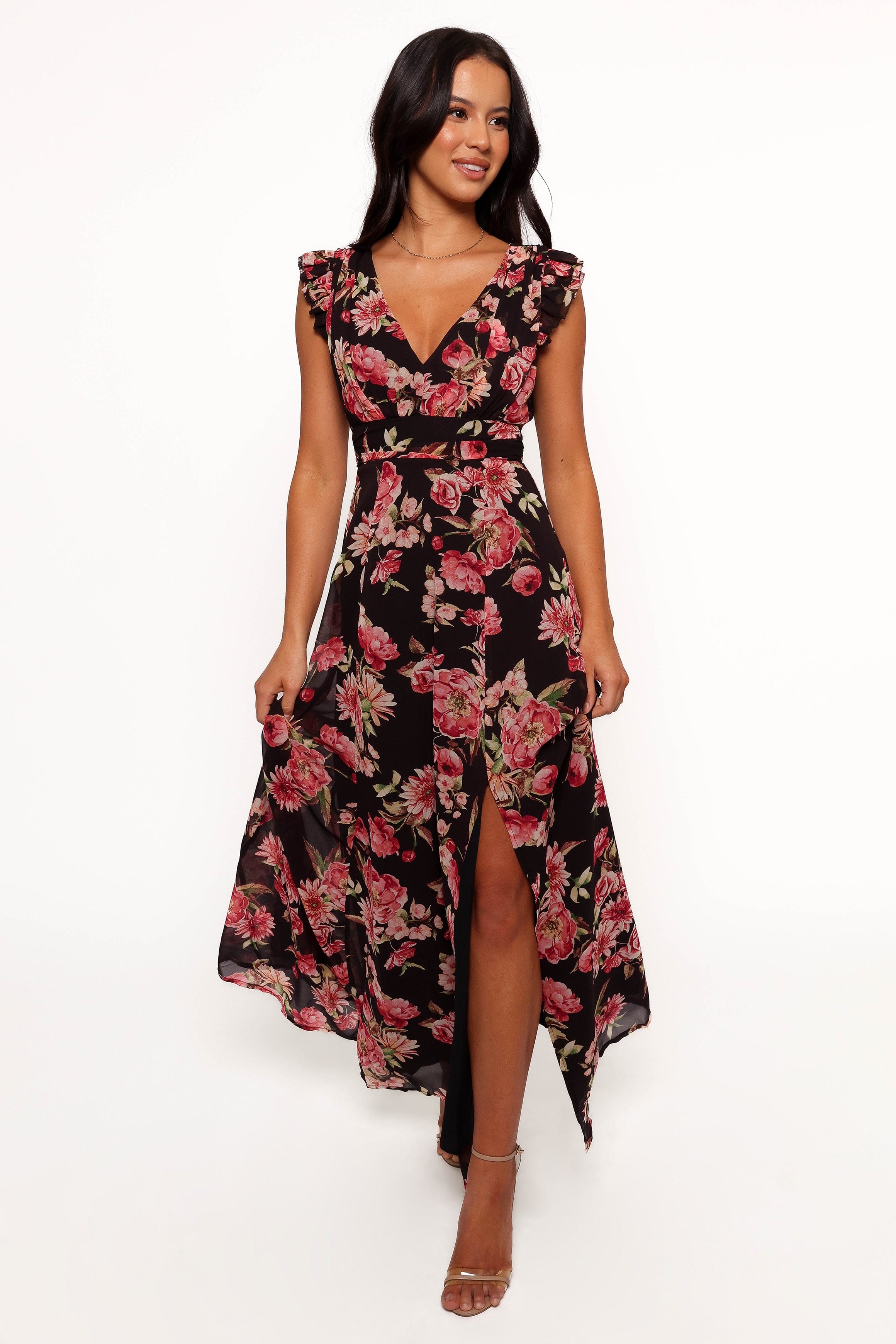 Petal and Pup USA DRESSES Aldo Maxi Dress - Black Floral