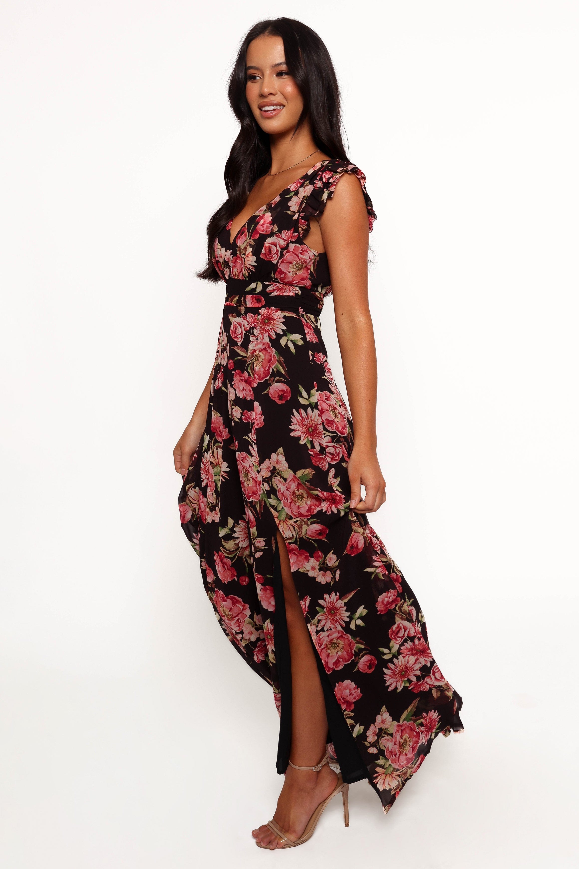 Petal and Pup USA DRESSES Aldo Maxi Dress - Black Floral
