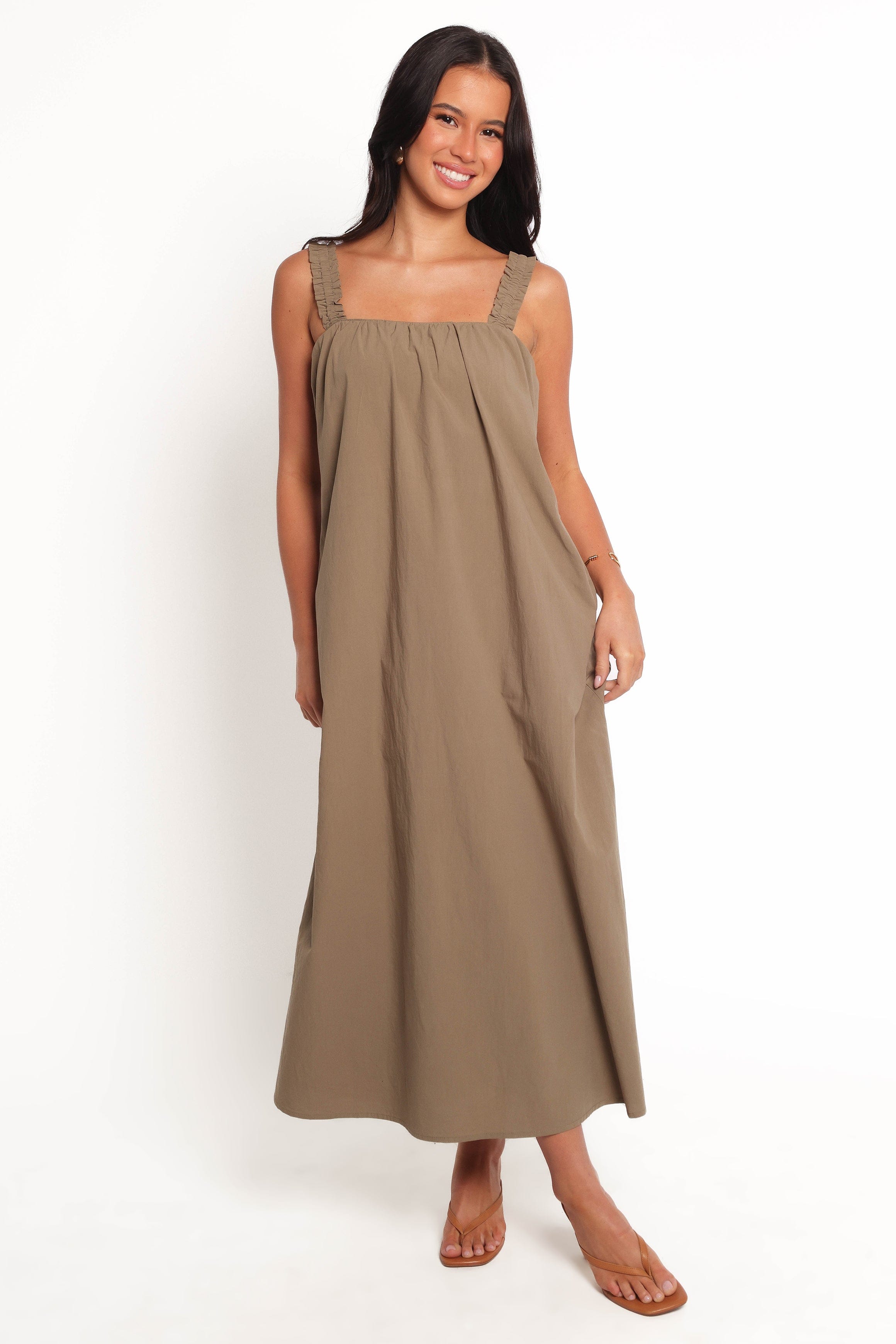 Petal and Pup USA DRESSES Alessandra Maxi Dress - Olive (Hold for Rack)
