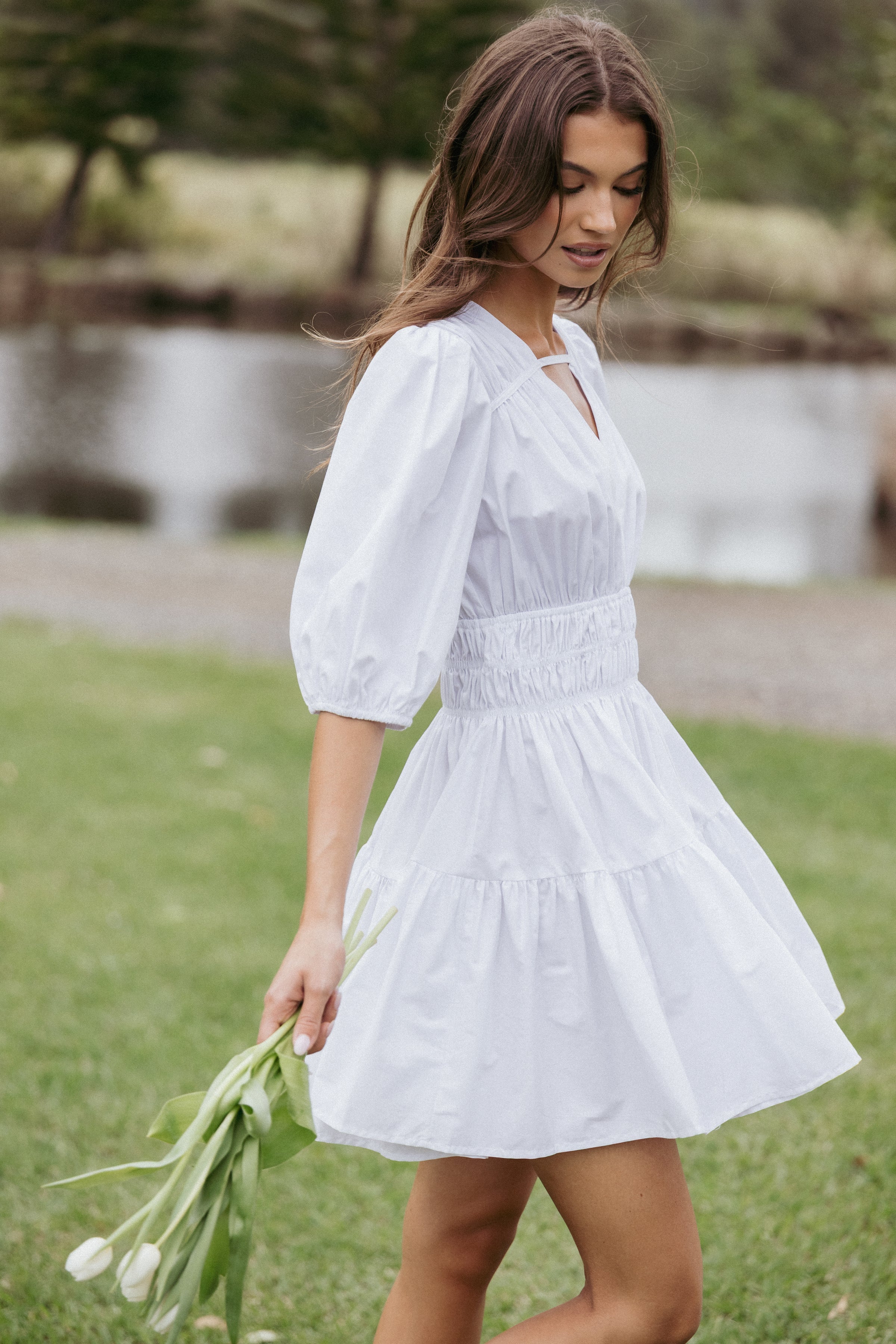 Petal and Pup USA DRESSES Alessia Mini Dress - White (Hold for Rack)