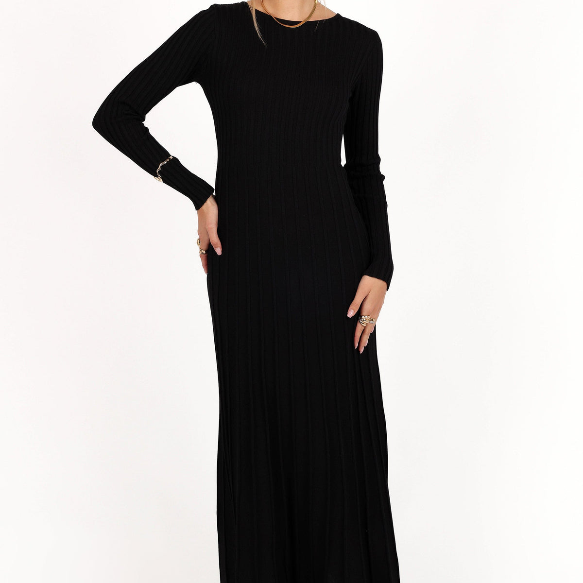 Alison Long Sleeve Maxi Dress - Black | Petal & Pup USA Alison Long Sleeve Maxi Dress - Black | Petal & Pup USA