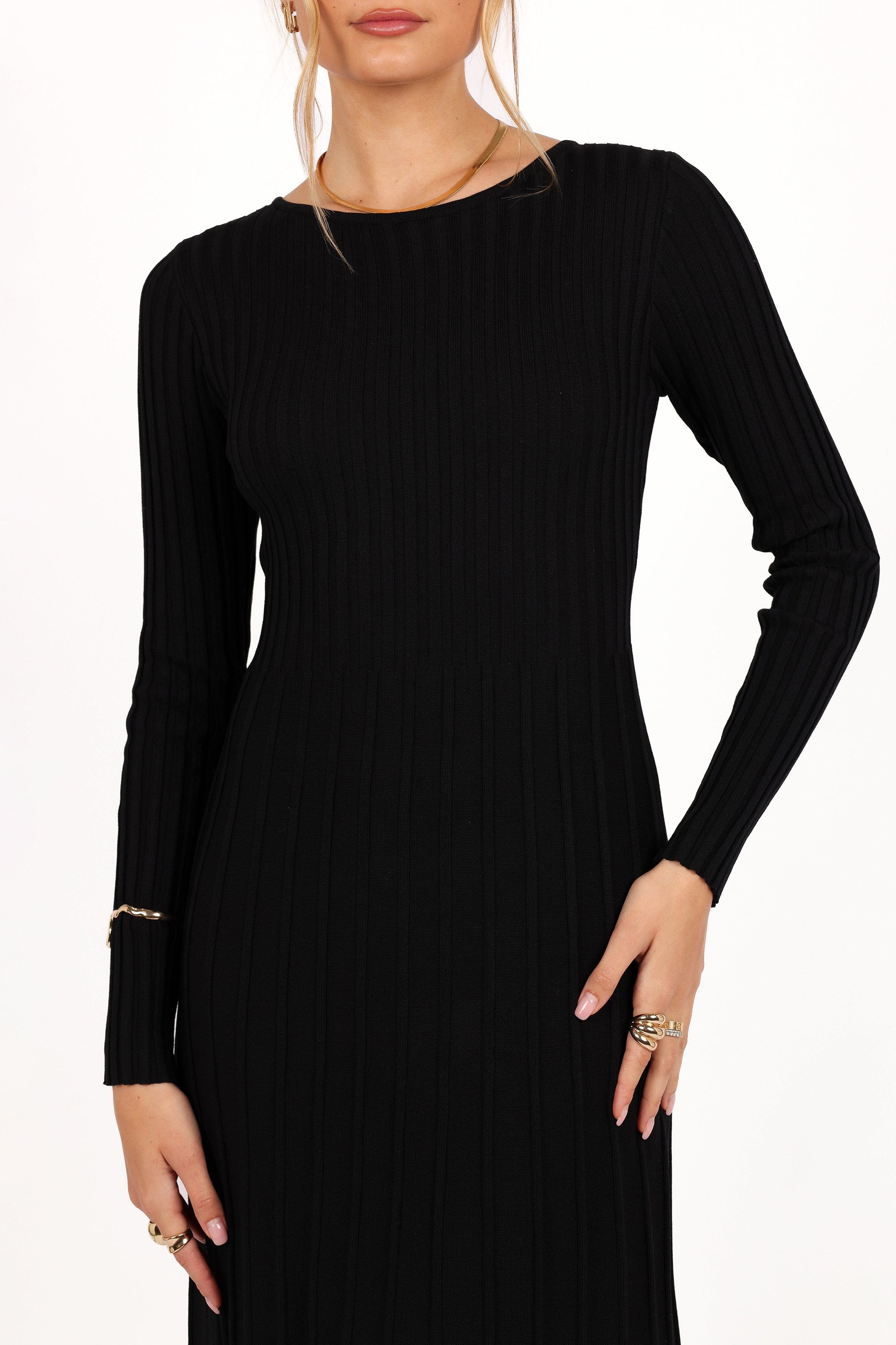 Alison Long Sleeve Maxi Dress - Black | Petal & Pup USA