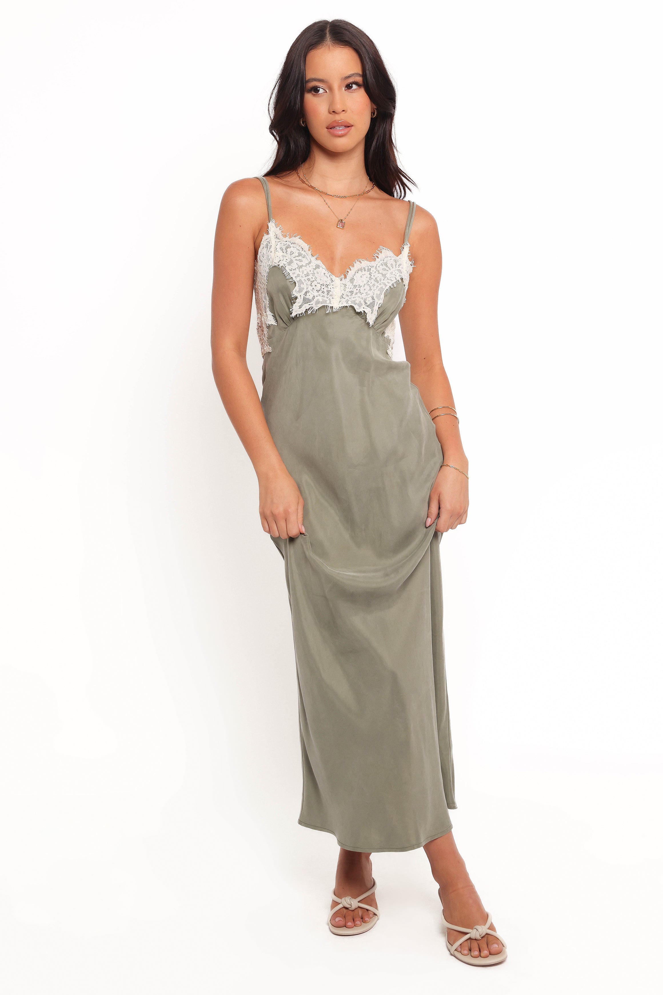 Petal and Pup USA DRESSES Alita Midi Dress - Olive