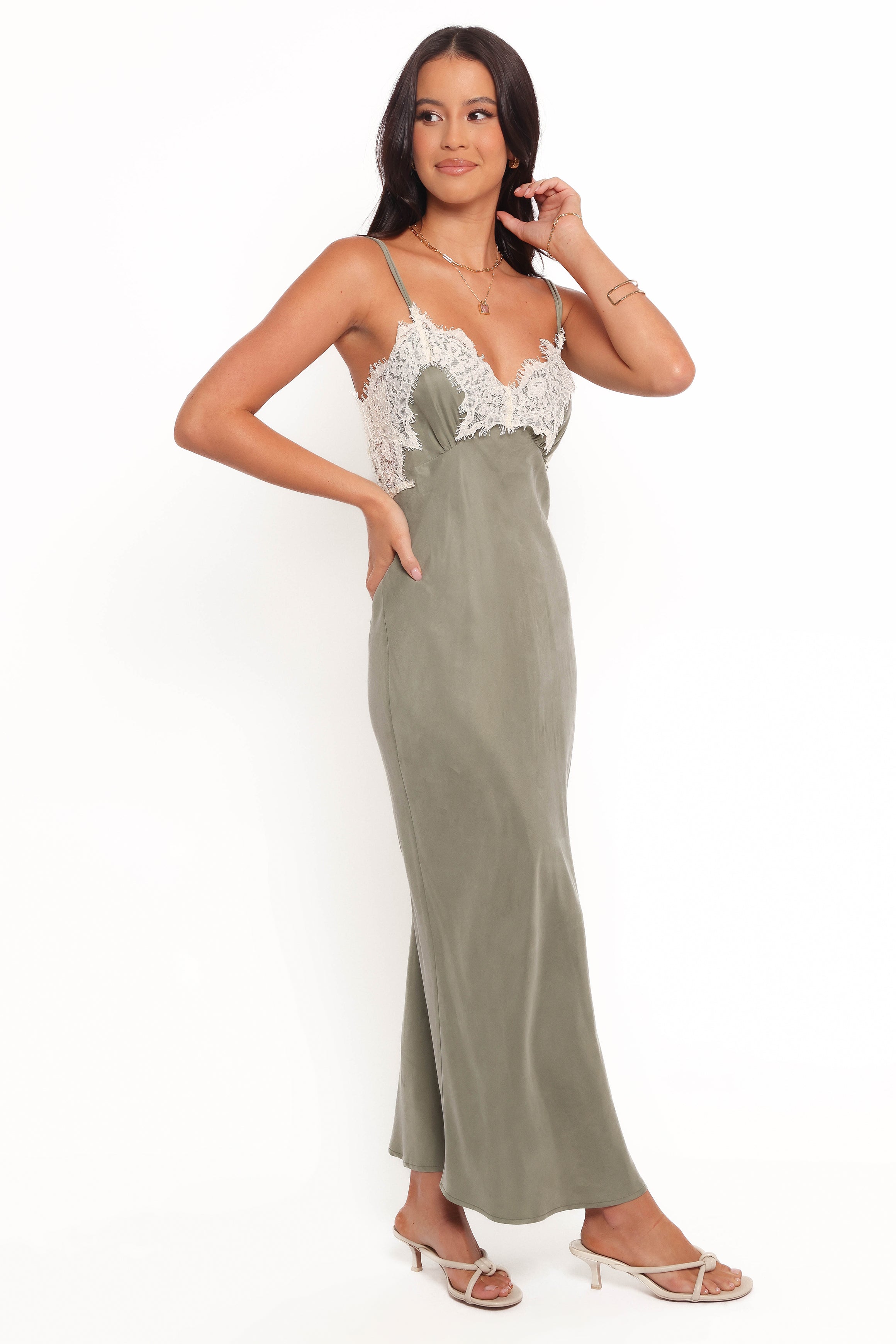 Petal and Pup USA DRESSES Alita Midi Dress - Olive