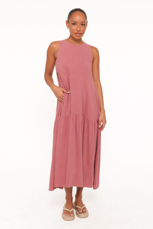 Petal and Pup USA DRESSES Almudena Midi Dress - Mauve