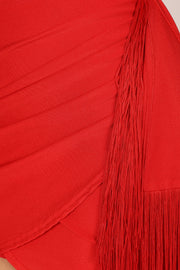 Petal and Pup USA DRESSES Alondra One Shoulder Mini Dress - Red
