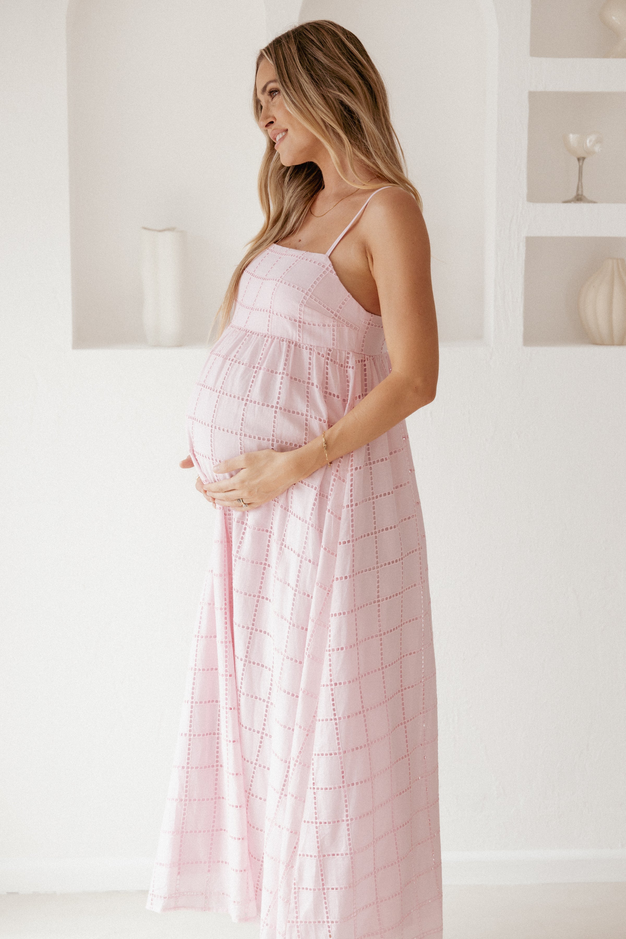 Petal and Pup USA DRESSES Alyah Maxi Dress - Pale Pink