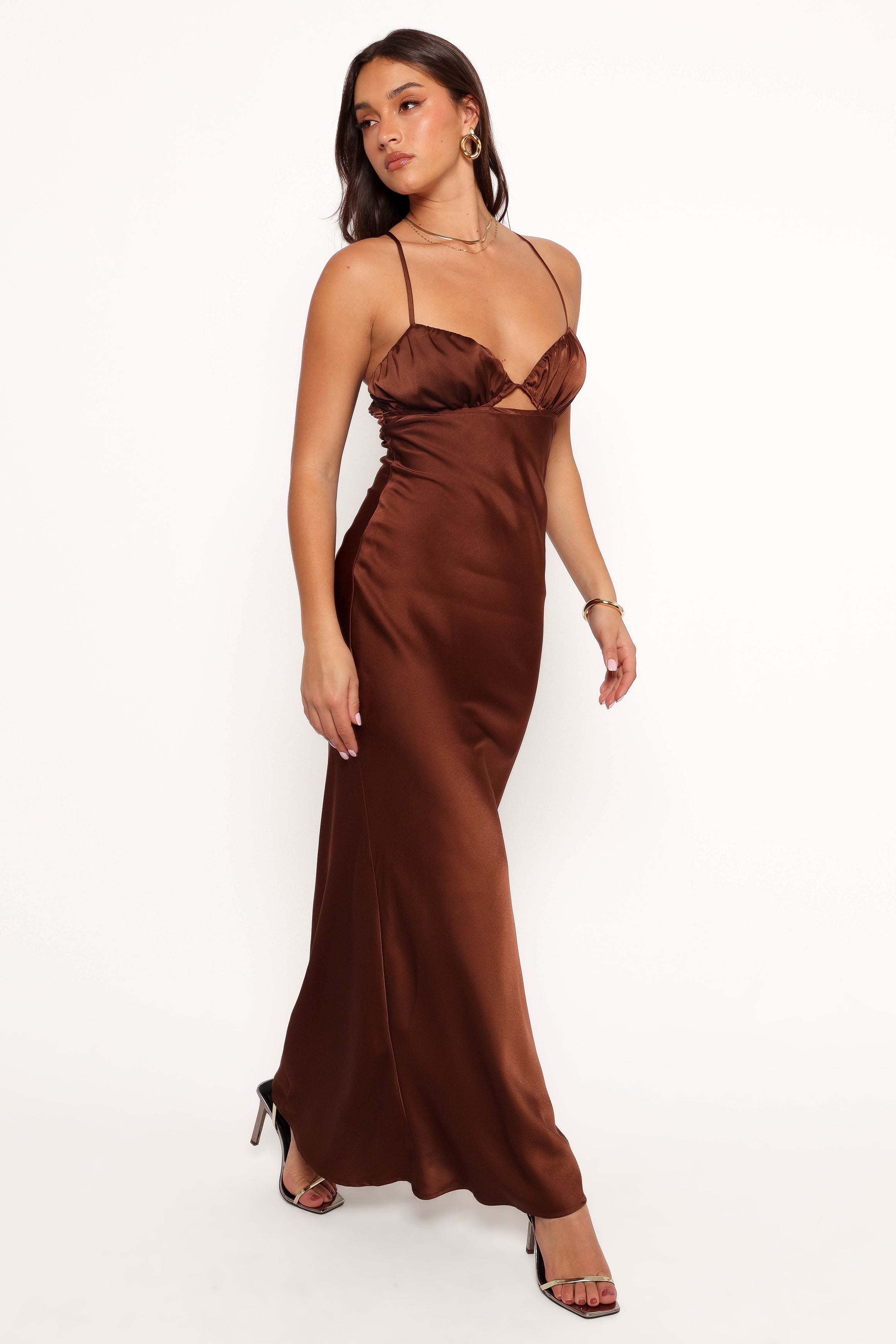 Petal and Pup USA DRESSES Amalia Maxi Dress - Chocolate