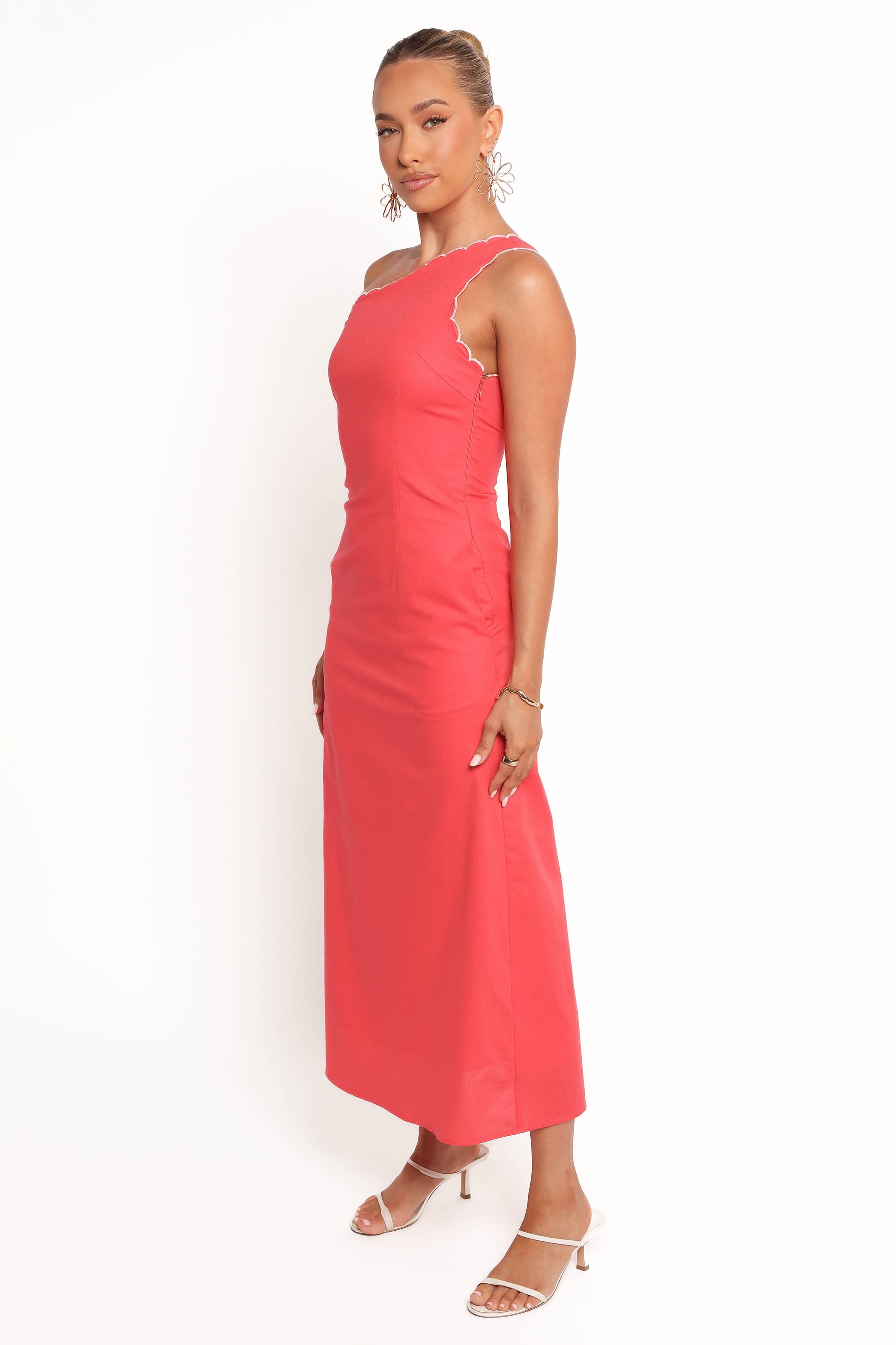 Petal and Pup USA DRESSES Amani Midi Dress - Coral (Hold for Rack)