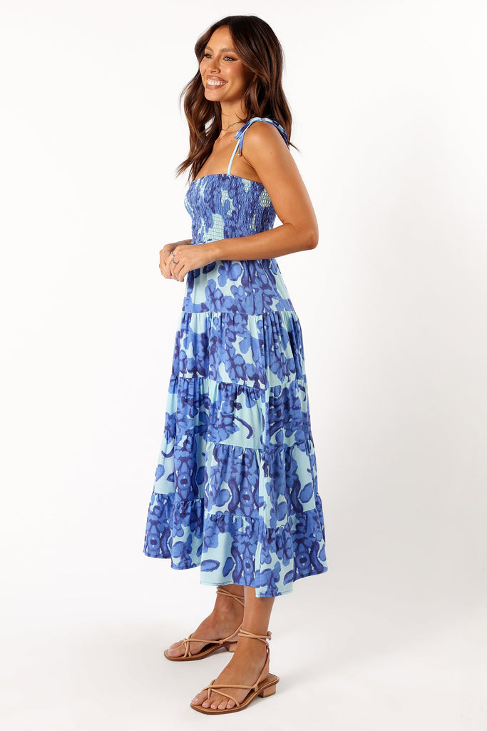 Amarie Midi Dress - Blue - Petal & Pup USA