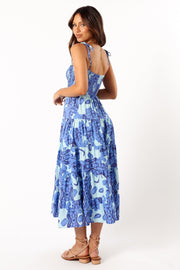 Petal and Pup USA DRESSES Amarie Midi Dress - Blue