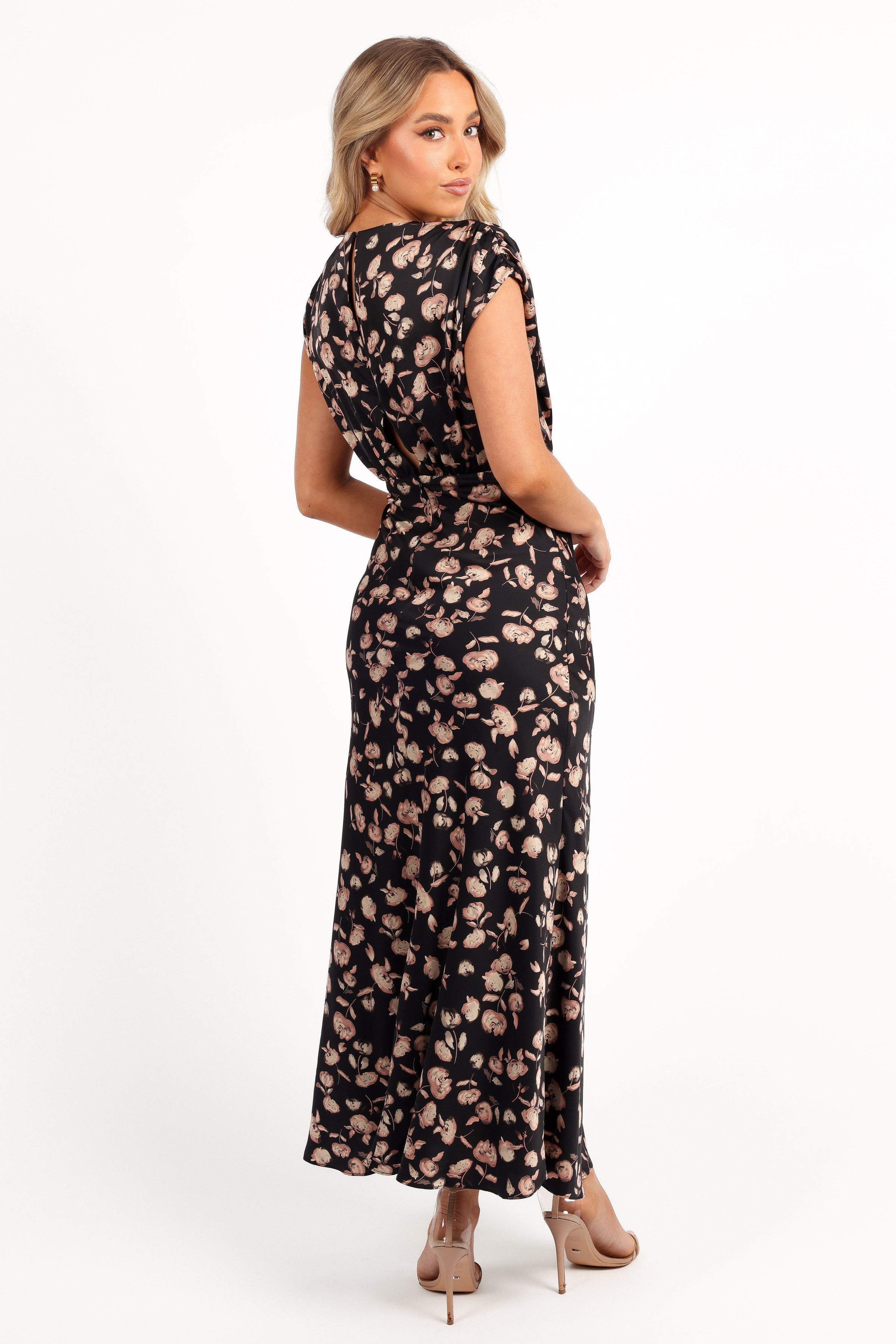 Petal and Pup USA DRESSES Amarlee Maxi Dress - Black Floral