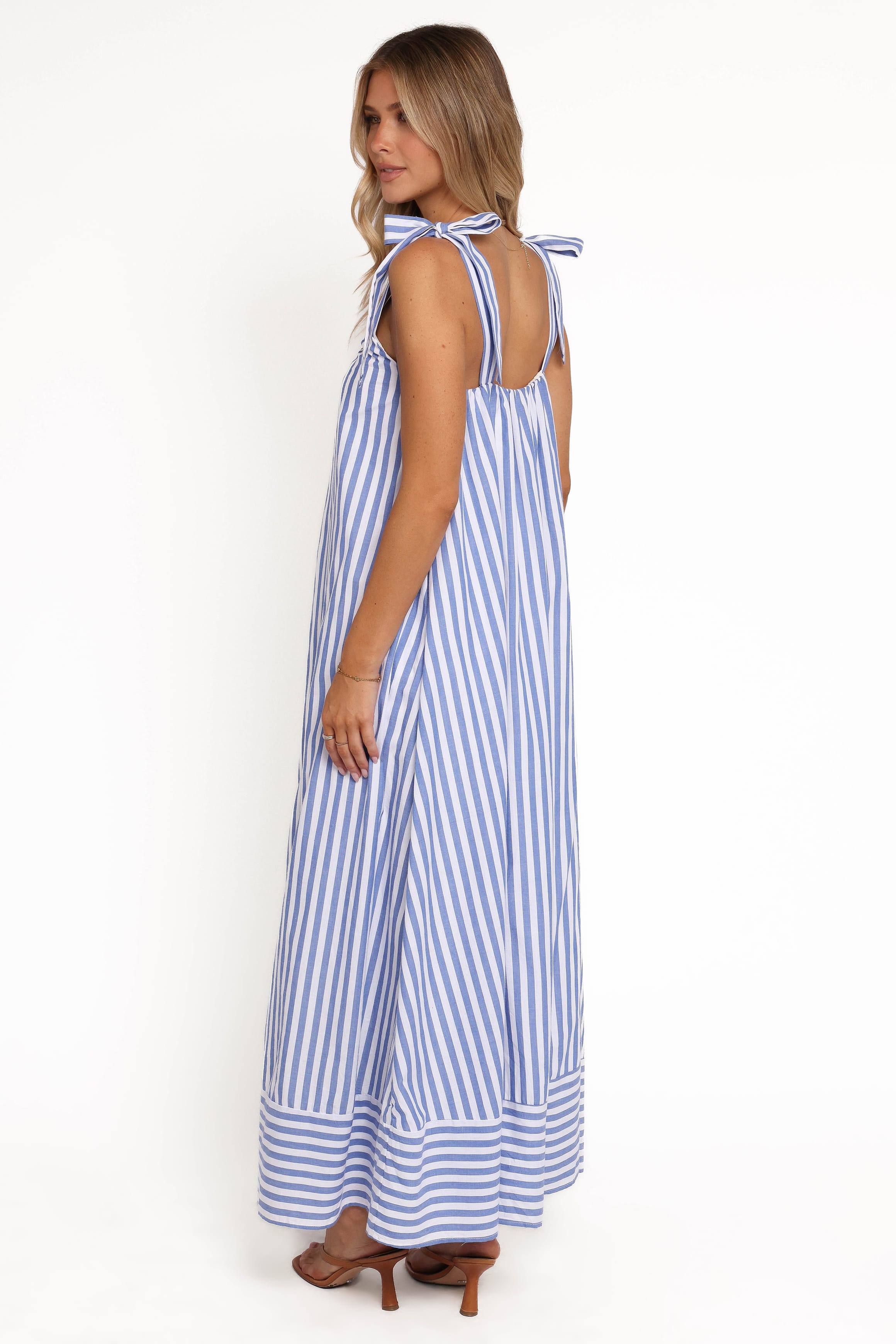 Petal and Pup USA DRESSES Amber Maxi Dress - Navy White Stripe