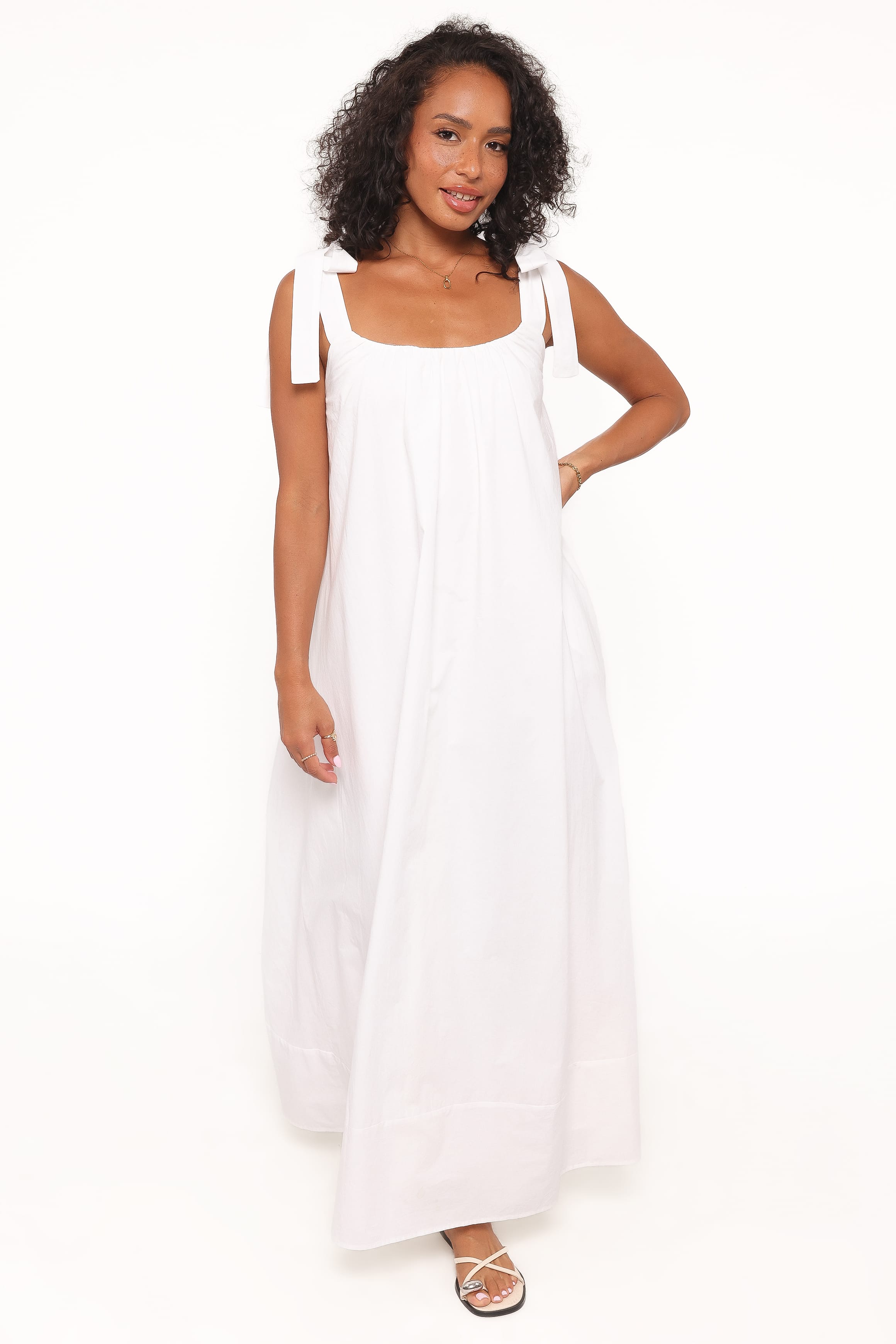 Petal and Pup USA DRESSES Amber Maxi Dress - White
