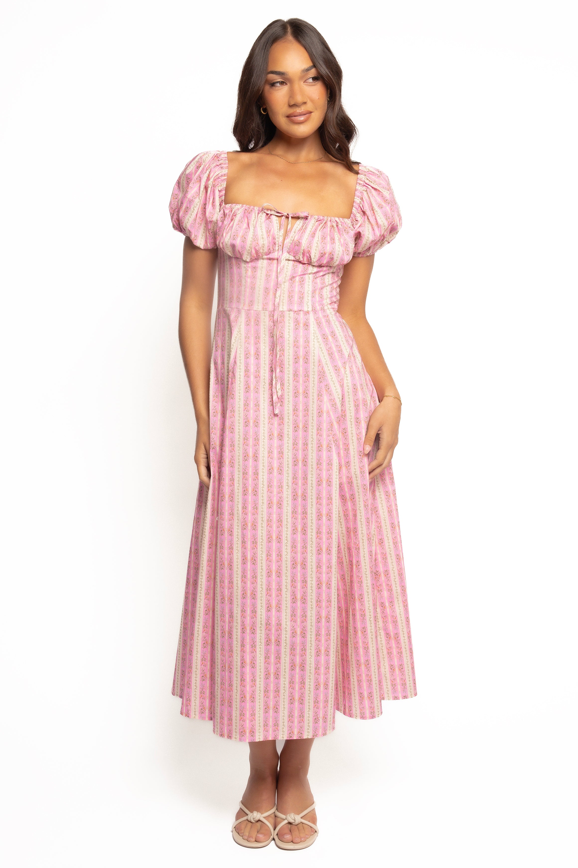 Petal and Pup USA DRESSES Amethyst Midi Dress - Pink