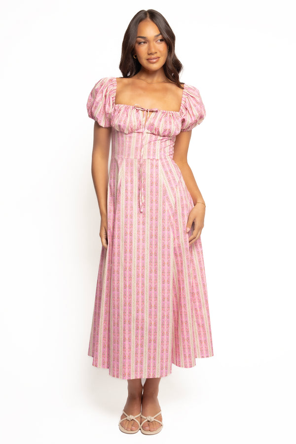 Petal and Pup USA DRESSES Amethyst Midi Dress - Pink