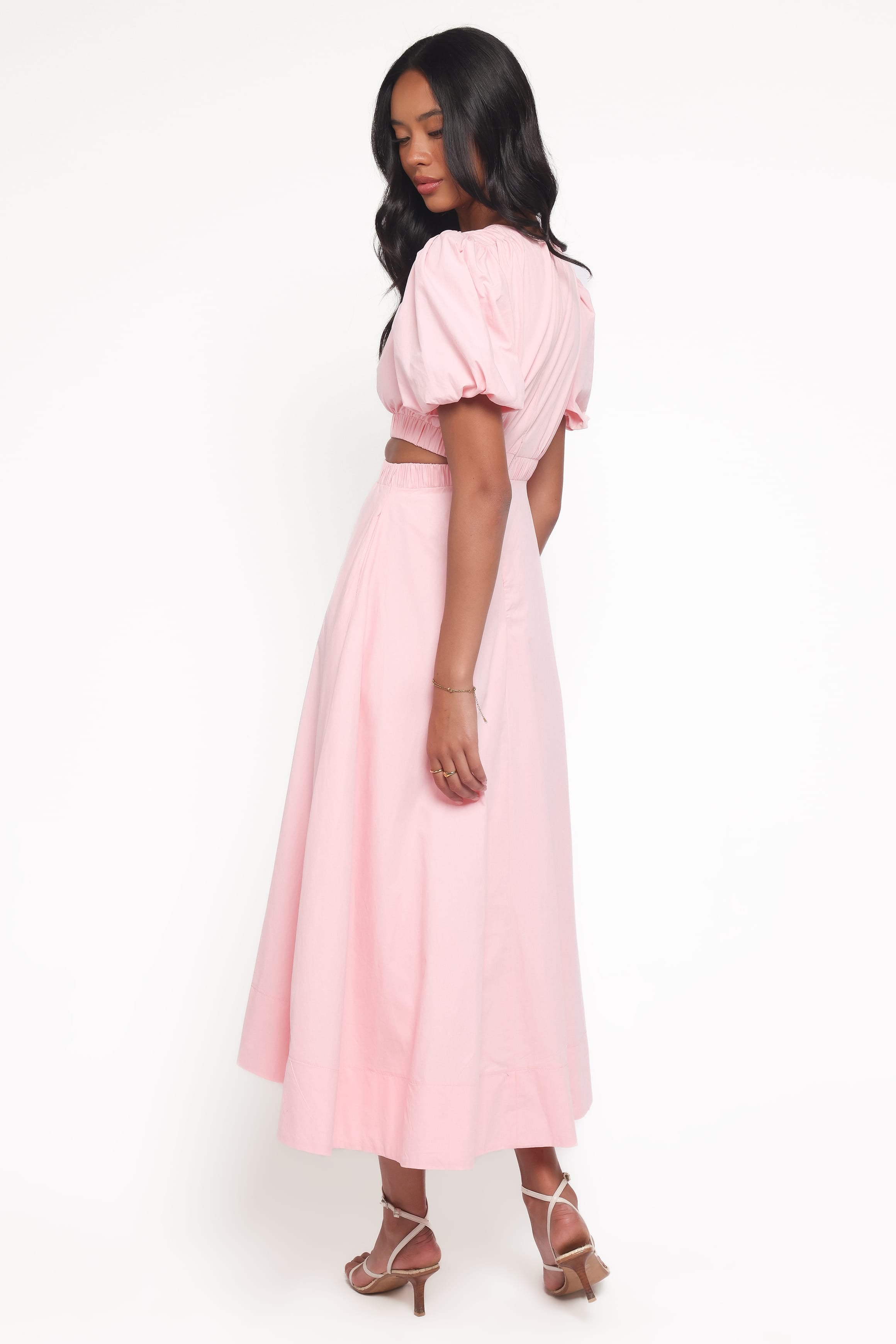 Petal and Pup USA DRESSES Aminah Puff Sleeve Dress - Pink