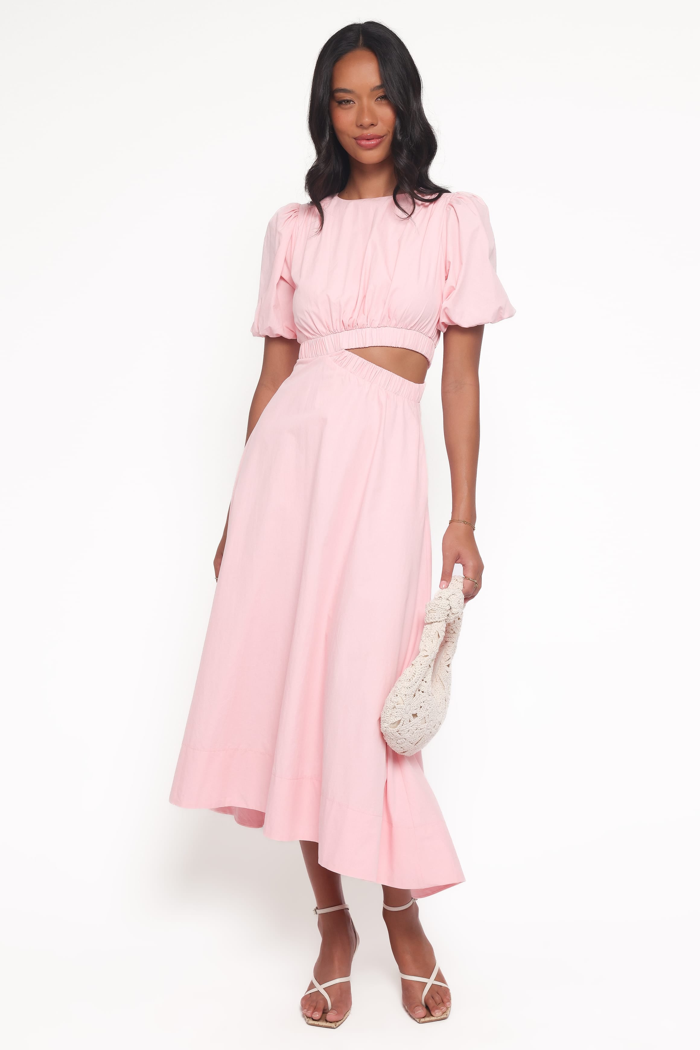 Petal and Pup USA DRESSES Aminah Puff Sleeve Dress - Pink