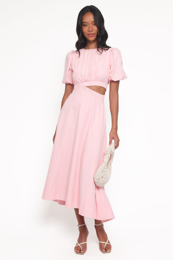 Petal and Pup USA DRESSES Aminah Puff Sleeve Dress - Pink
