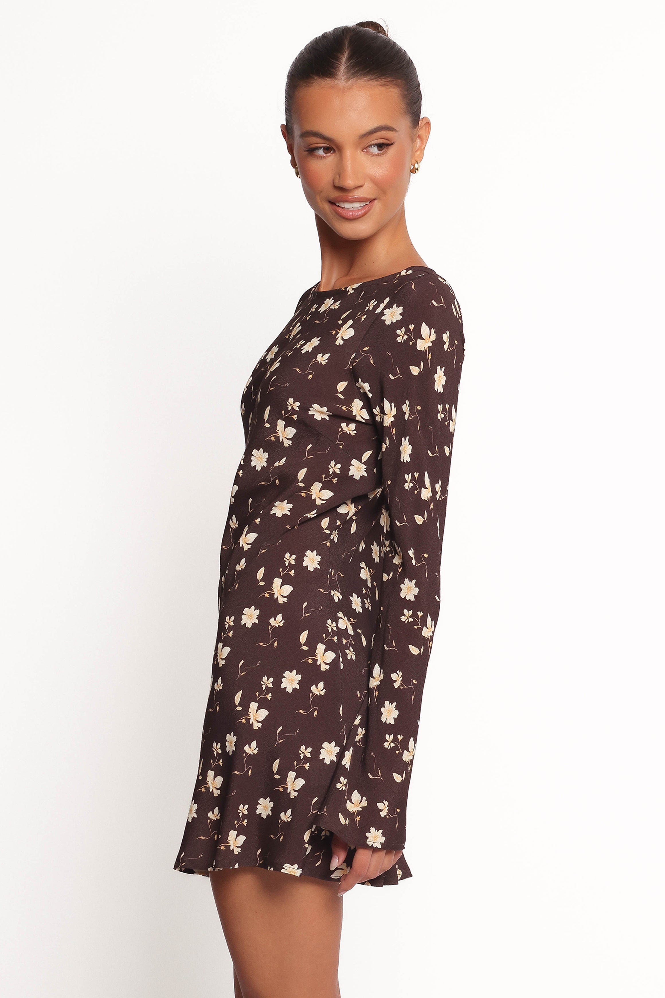Petal and Pup Women's Amity Mini Dress - Brown Floral