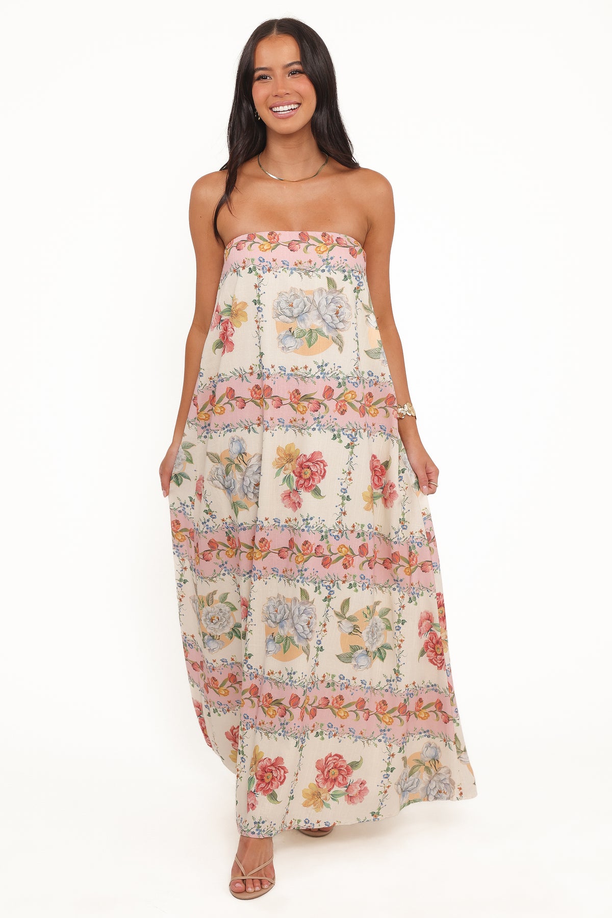 Amora Strapless Maxi Dress - Rose Tile, XL, Petal & Pup Amora Strapless Maxi Dress - Rose Tile, XL, Petal & Pup