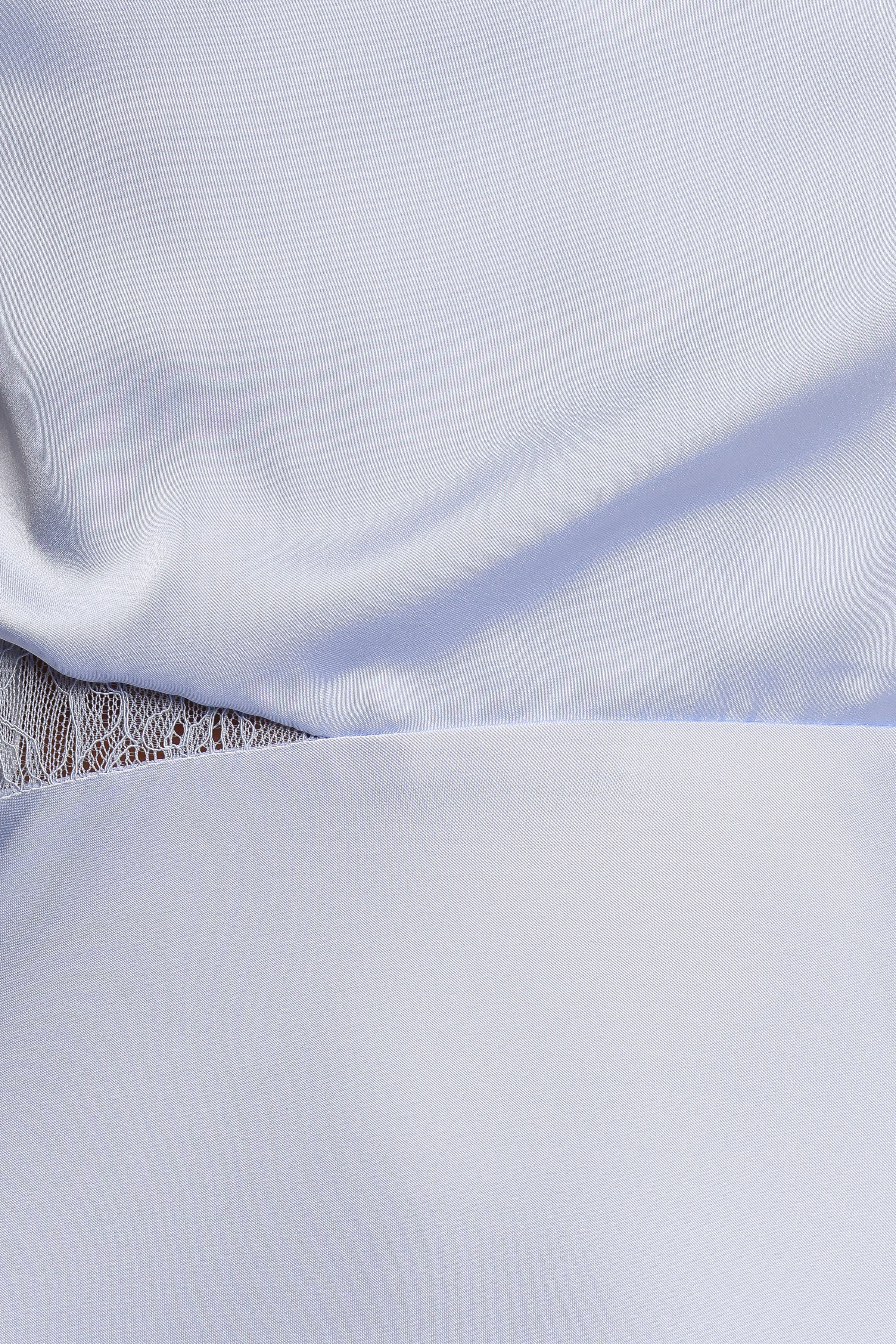 Petal and Pup USA DRESSES Anabelle Halter Neck Lace Maxi Dress - Baby Blue