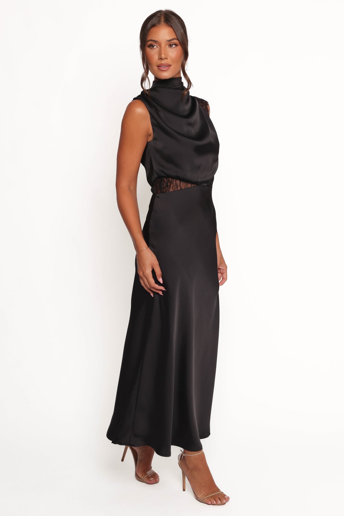Petal and Pup Women's Anabelle Halter Neck Lace Maxi Dress - Black M Petal and Pup Women's Anabelle Halter Neck Lace Maxi Dress - Black M