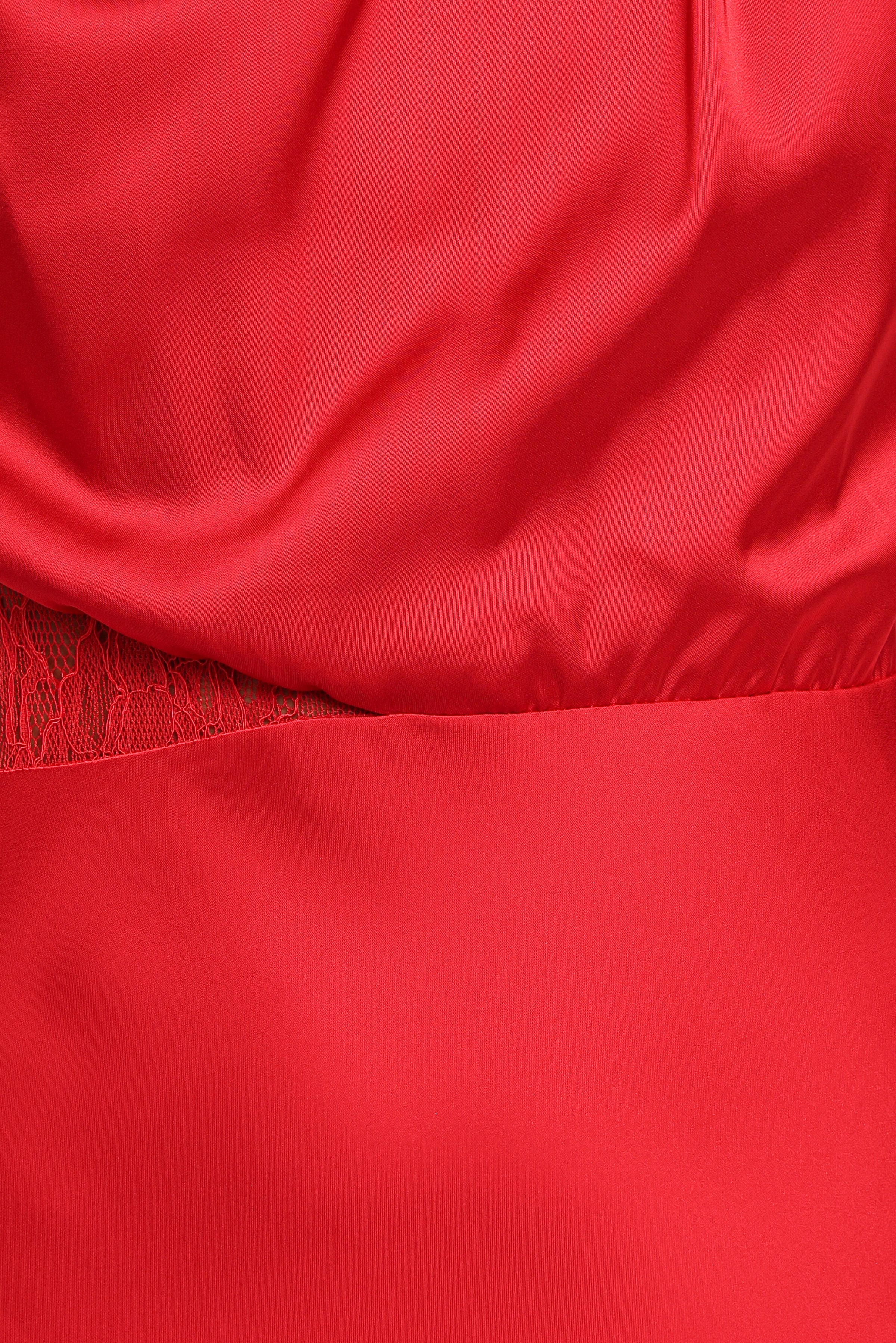 Petal and Pup USA DRESSES Anabelle Halter Neck Lace Maxi Dress - Red