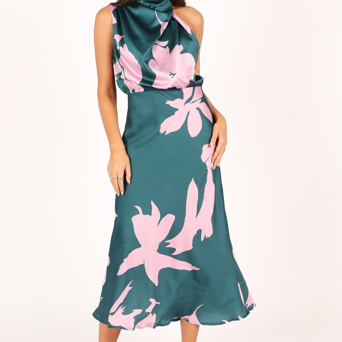 Anabelle Halter Neck Midi Dress