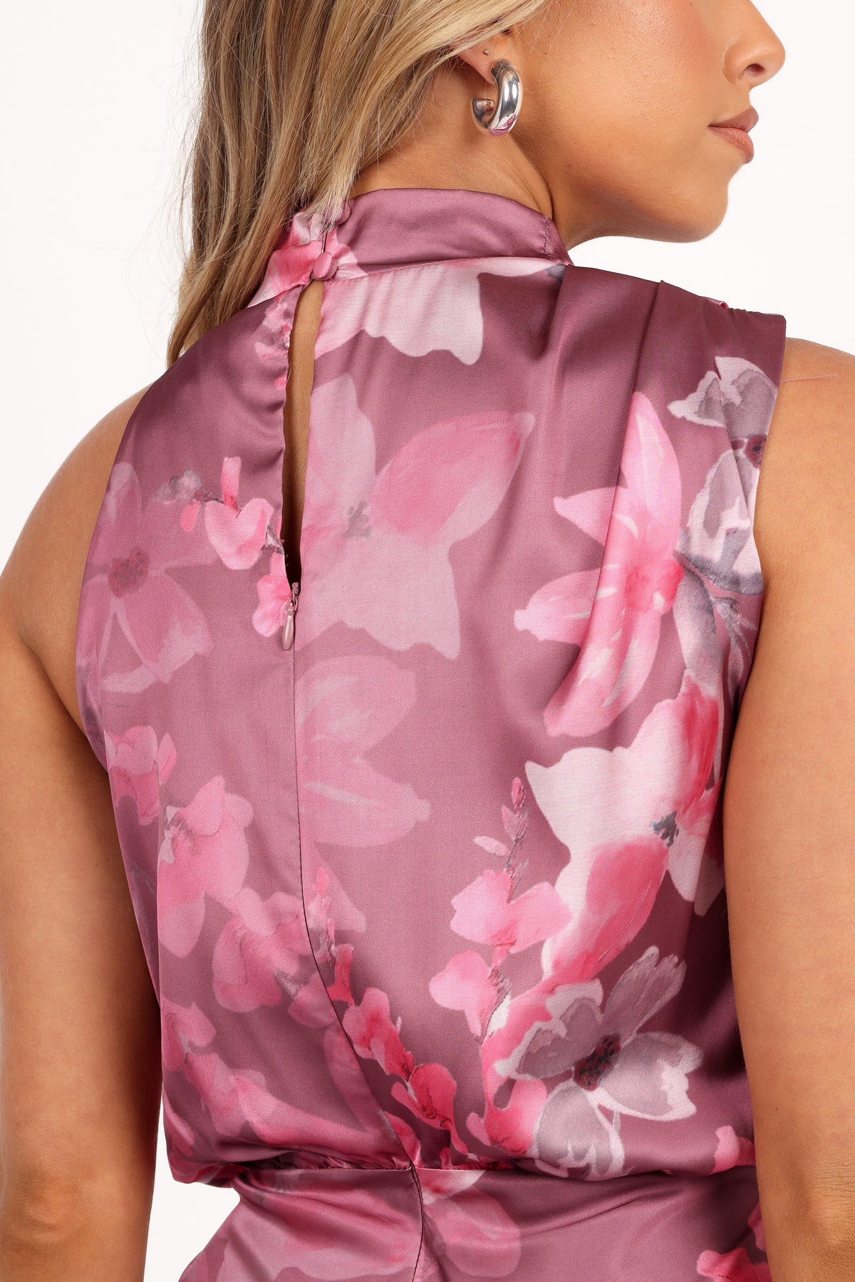 Anabelle Halter Neck Midi Dress - Dark Rose Floral | Petal & Pup USA Anabelle Halter Neck Midi Dress - Dark Rose Floral | Petal & Pup USA