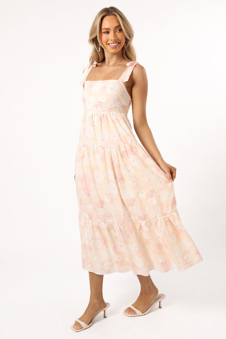 Andrea petal midi dress