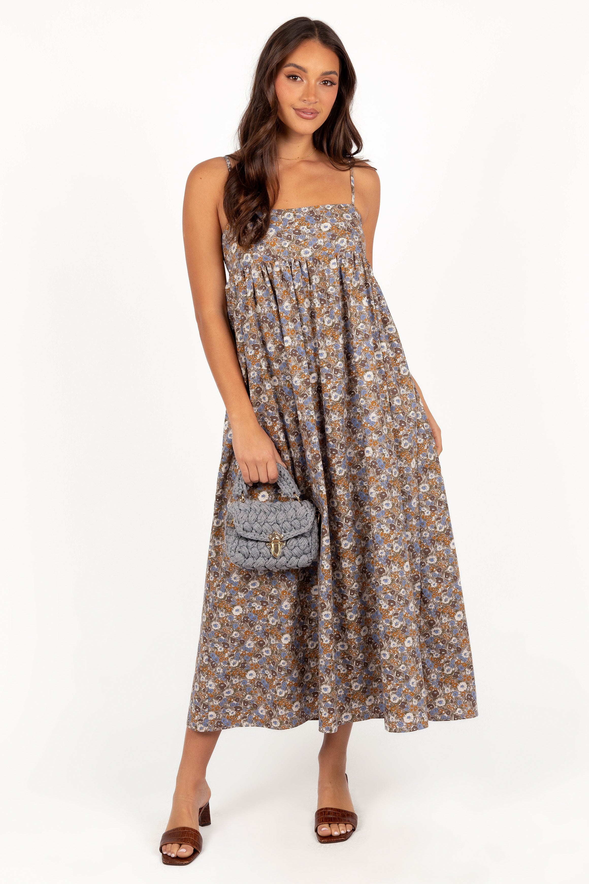 Petal and Pup USA DRESSES Andy Maxi Dress - Olive Ditsy Floral