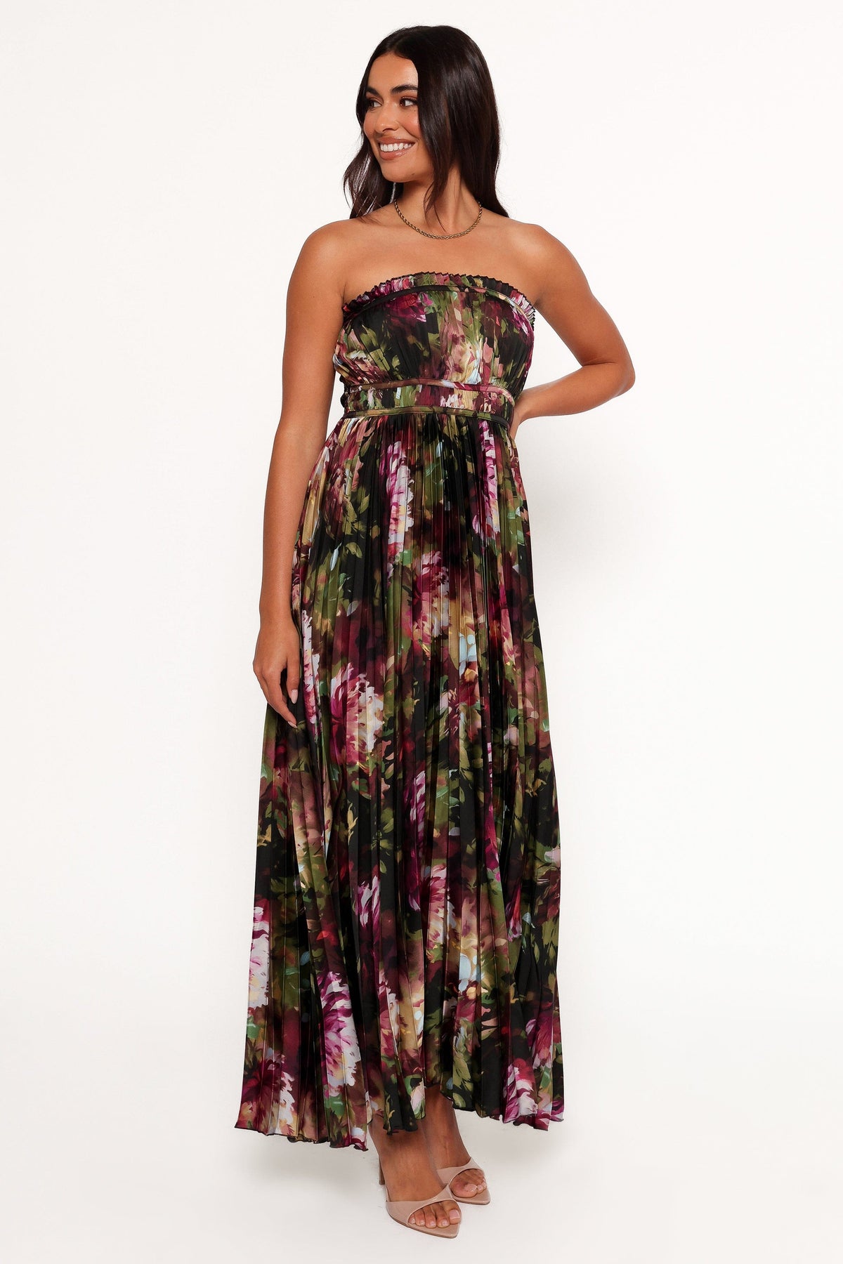 halter neck 70s dress Elisha Multicolor Halter Maxi Dress main image 1