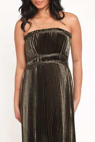 Petal and Pup USA DRESSES Angelique Strapless Maxi Dress - Olive