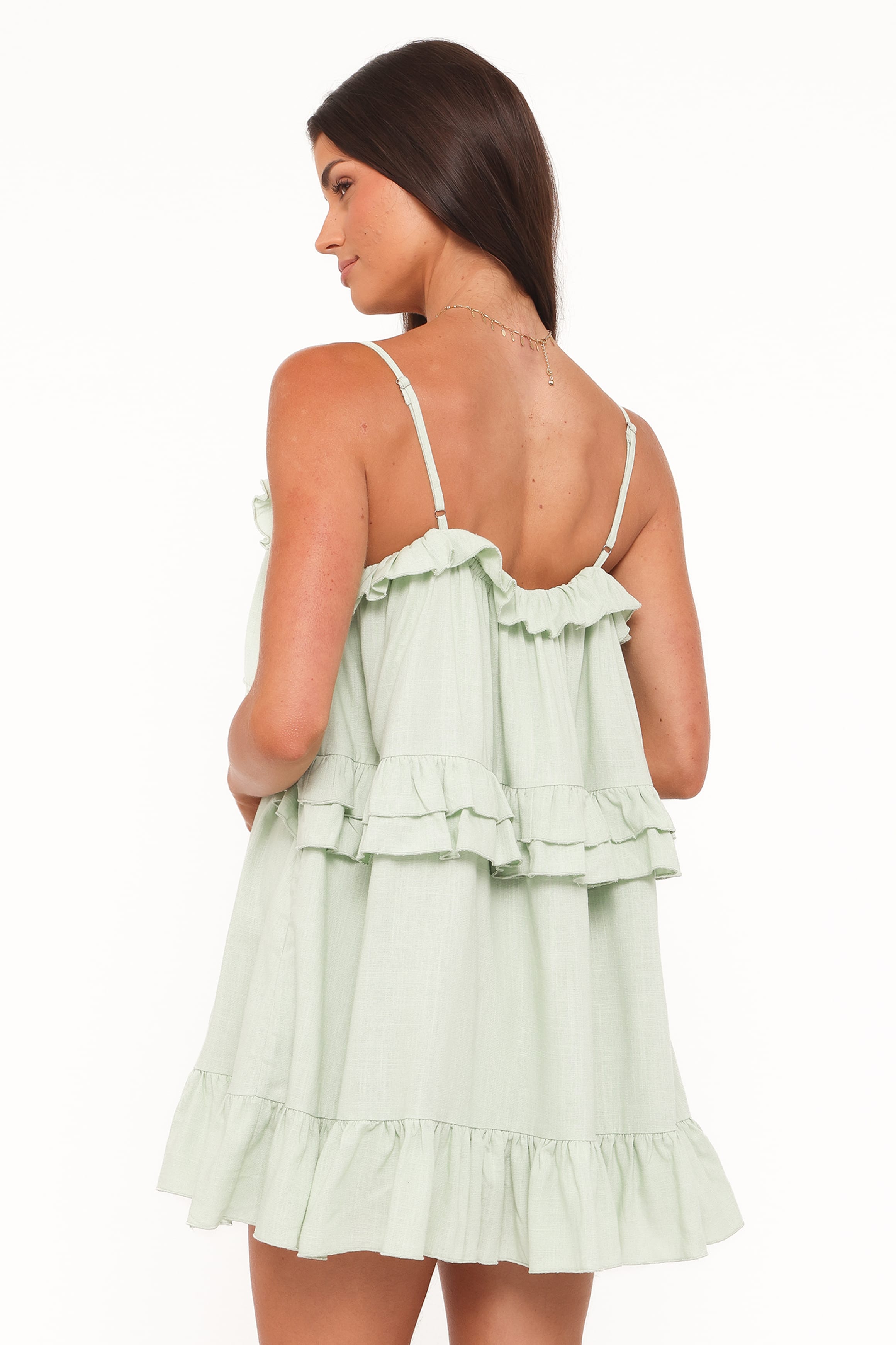 Petal and Pup USA DRESSES Angie Ruffle Mini Dress - Jade